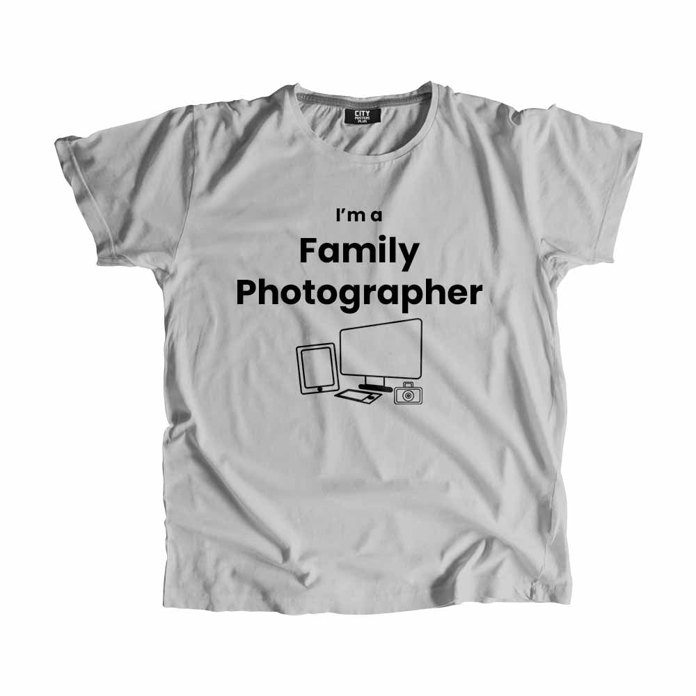 Family Photographer Men Unisex T-Shirt (Melange Grey)