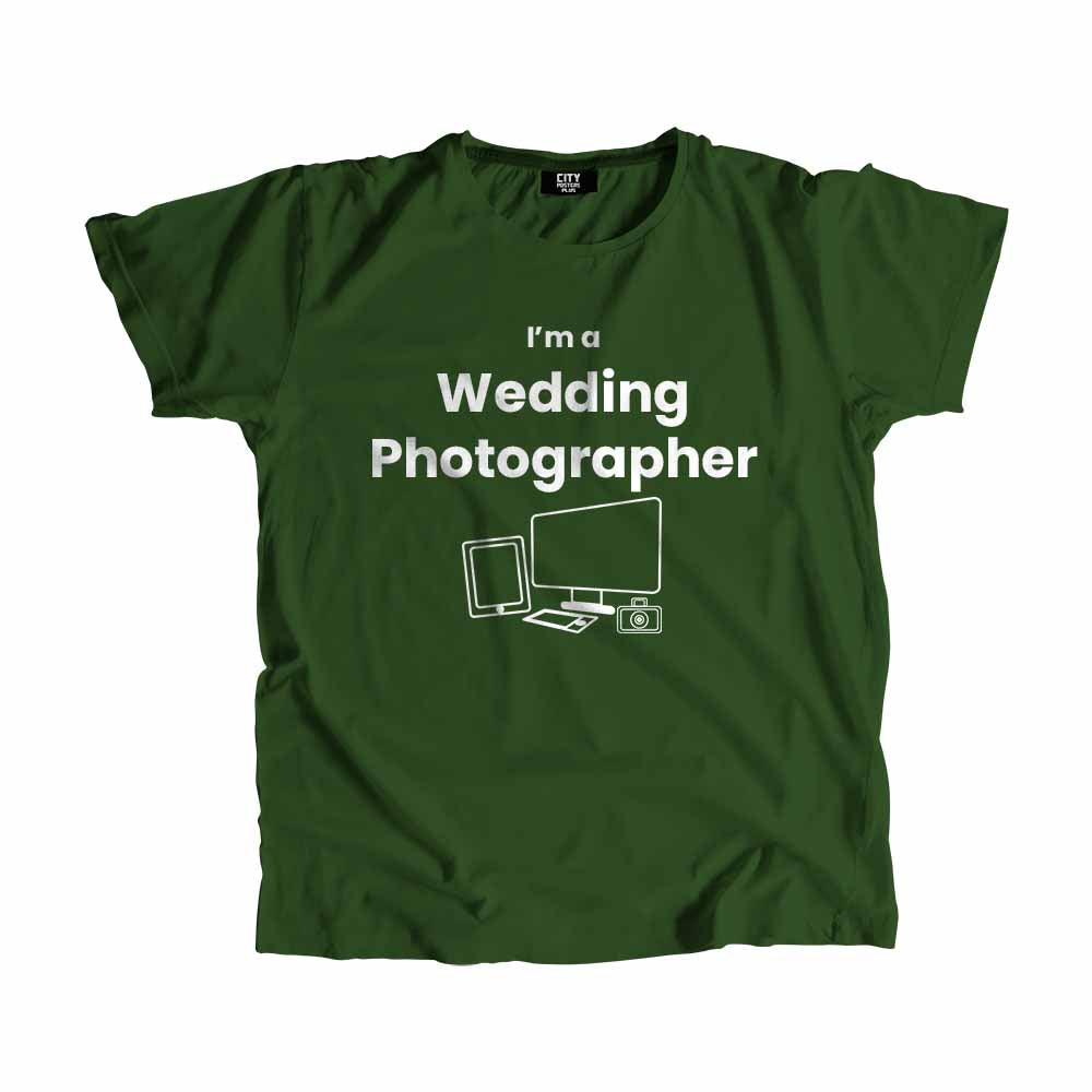 Wedding Photographer Men Unisex T-Shirt (Olive Green)