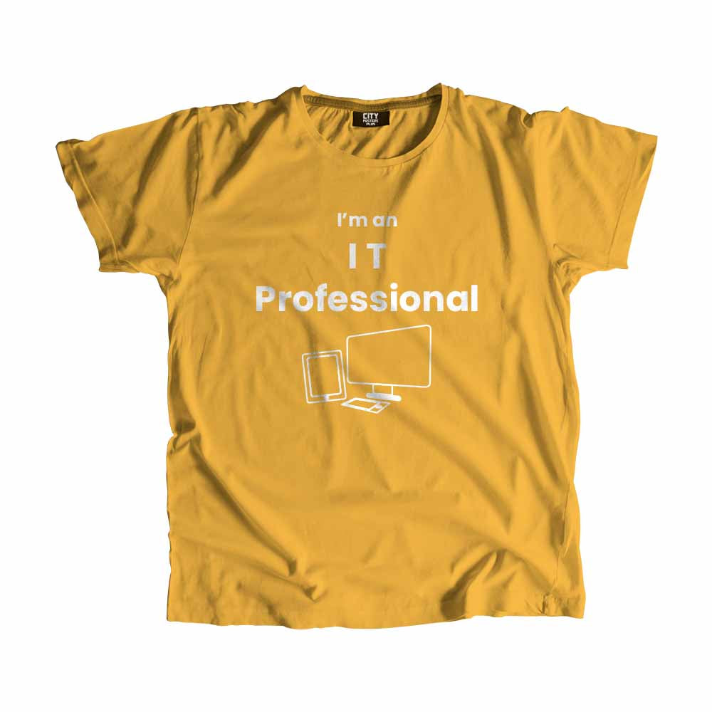 IT Professional Men Unisex T-Shirt (Golden Yellow)