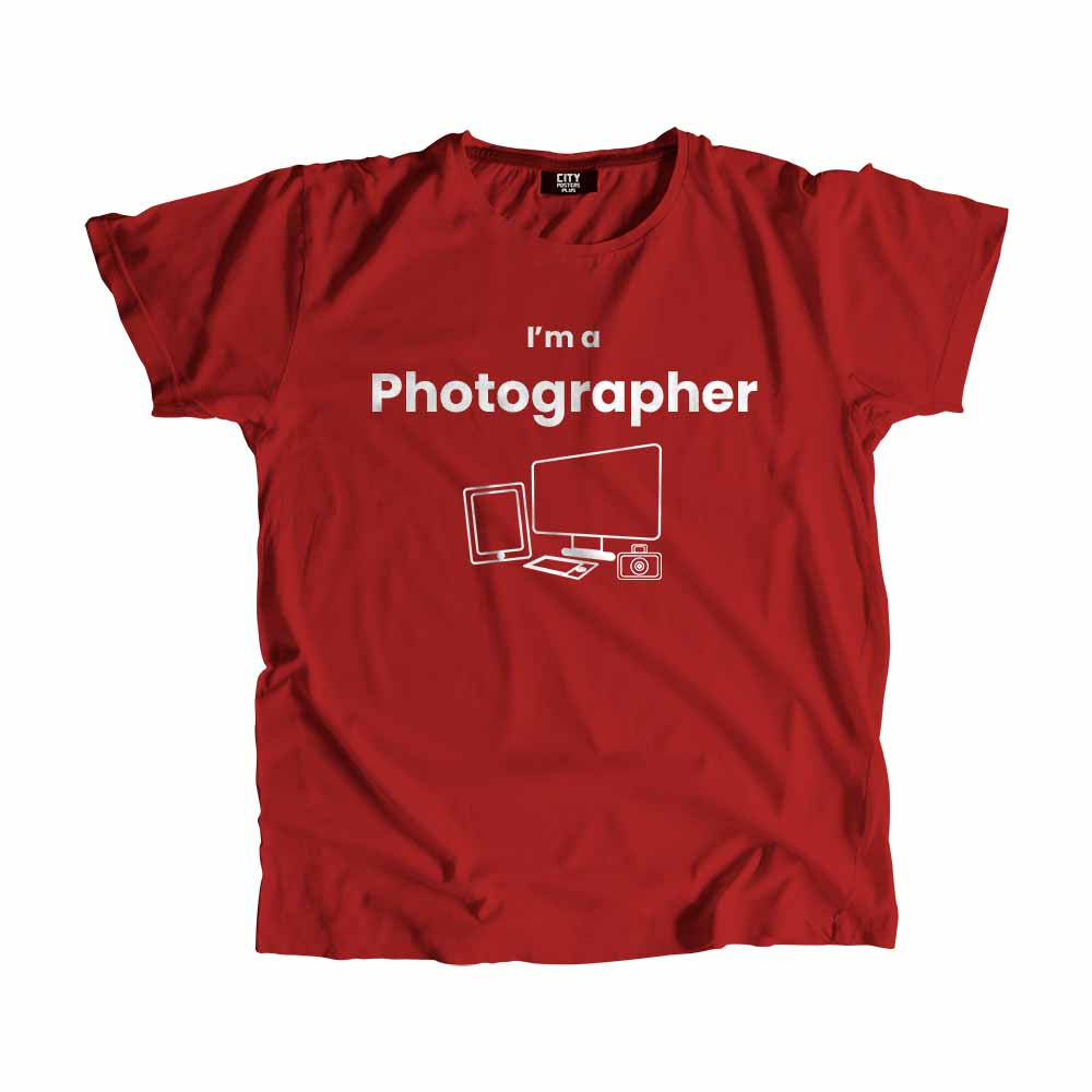 Photographer Men Unisex T-Shirt (Red)