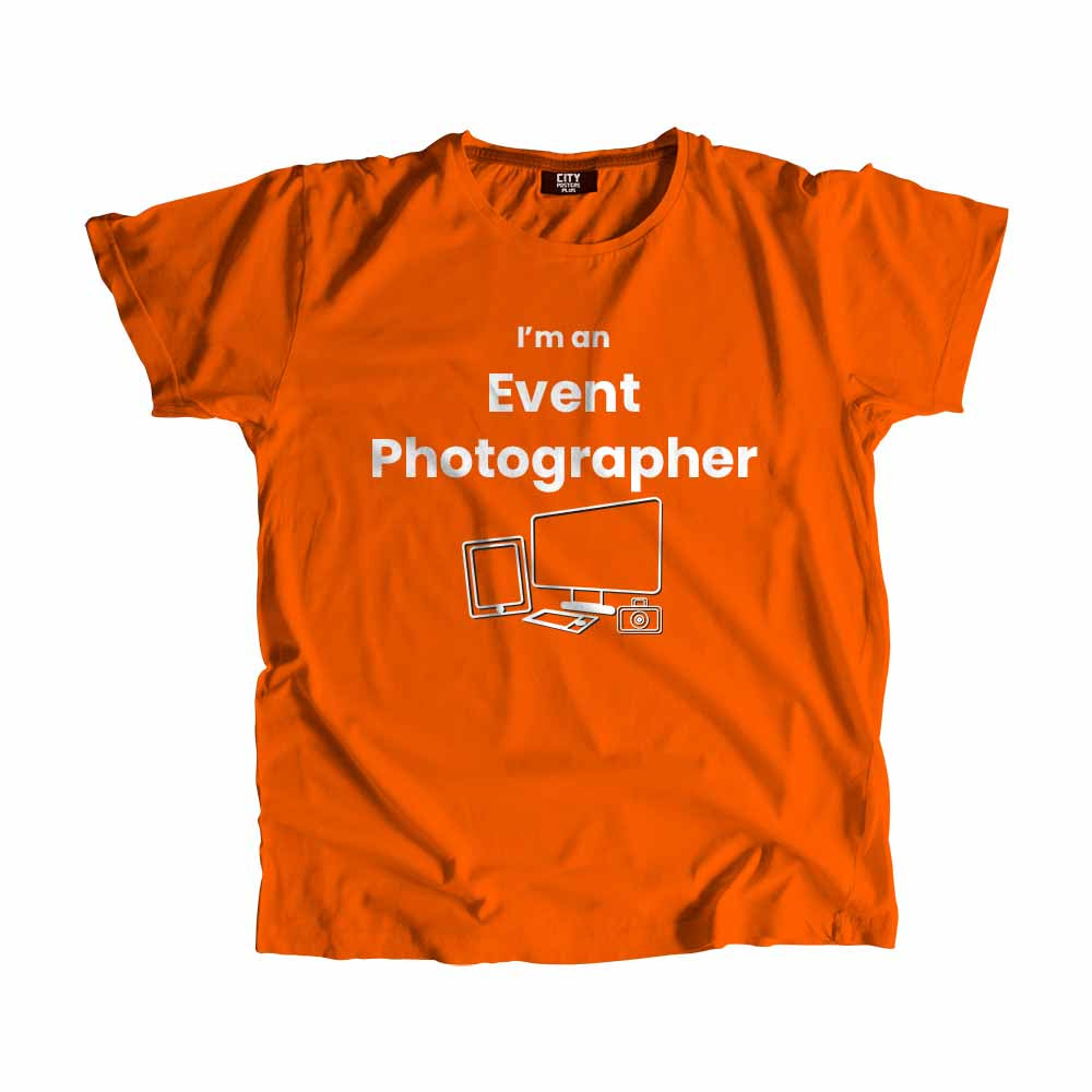 Event Photographer Men Unisex T-Shirt (Orange)