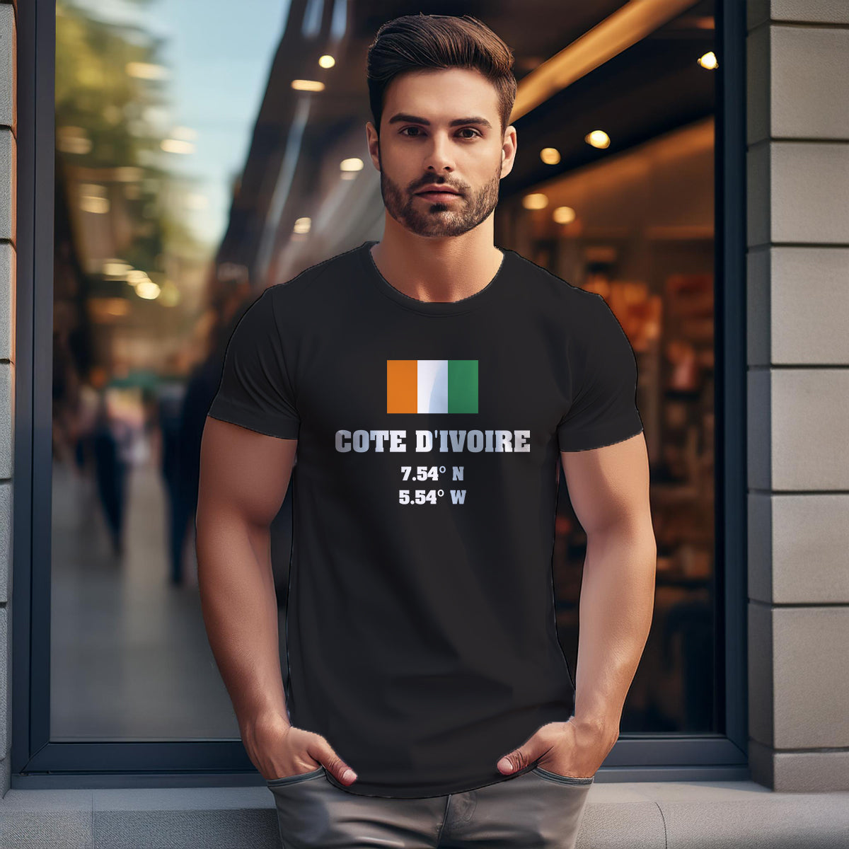 Côte dIvoire Latitude Longitude Men Unisex T-Shirt