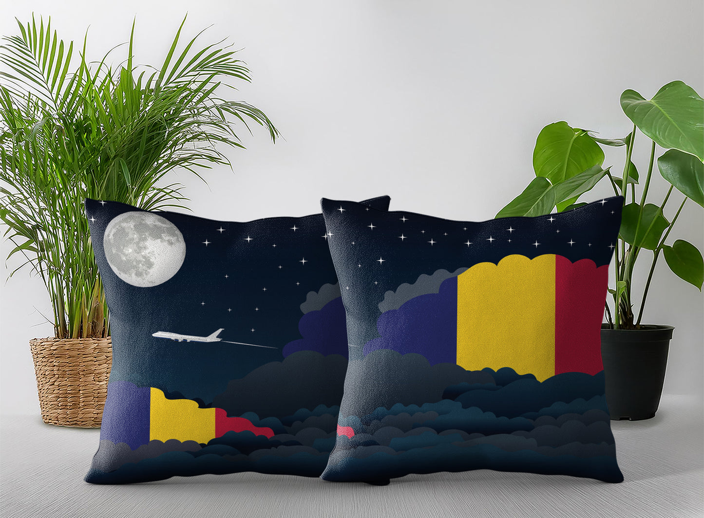 Chad Night Clouds Pillow Case and Pillow Throw