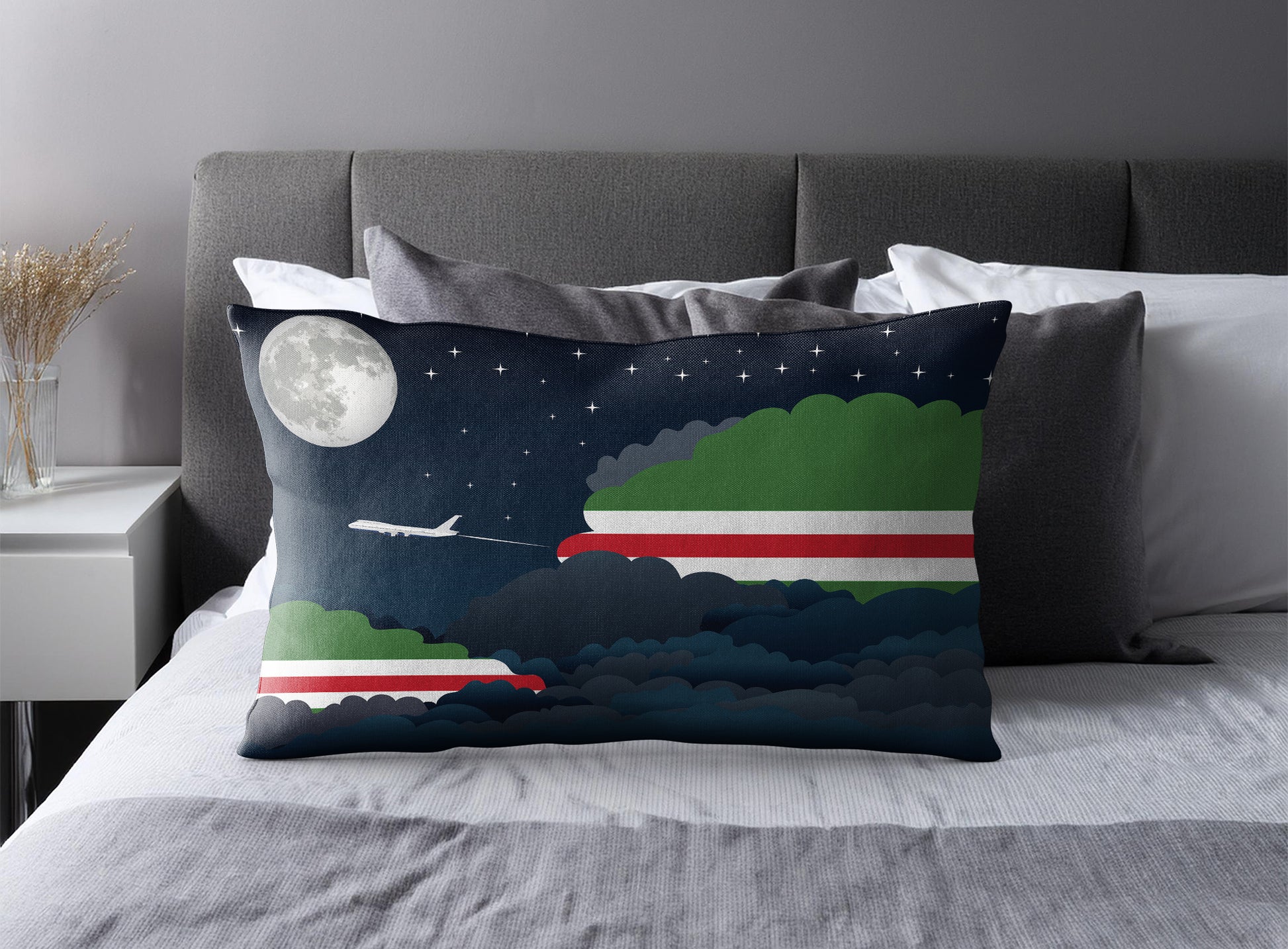 Chechen Republic of Ichkeria Night Clouds Pillow Case and Pillow Throw