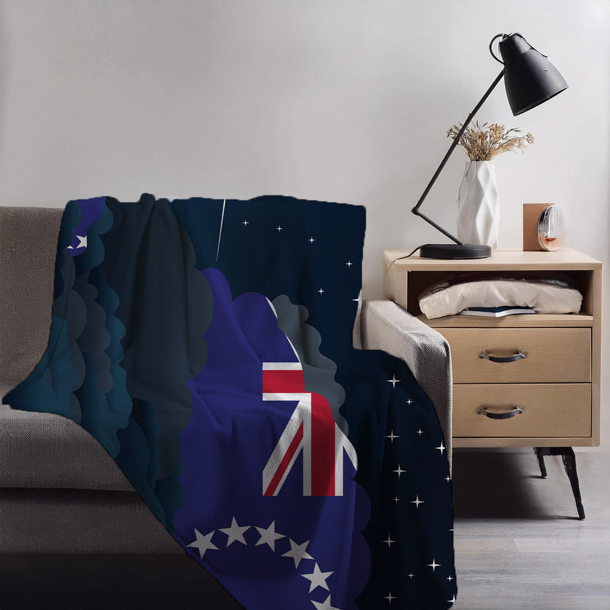 Cook Islands Night Clouds Blanket Throw
