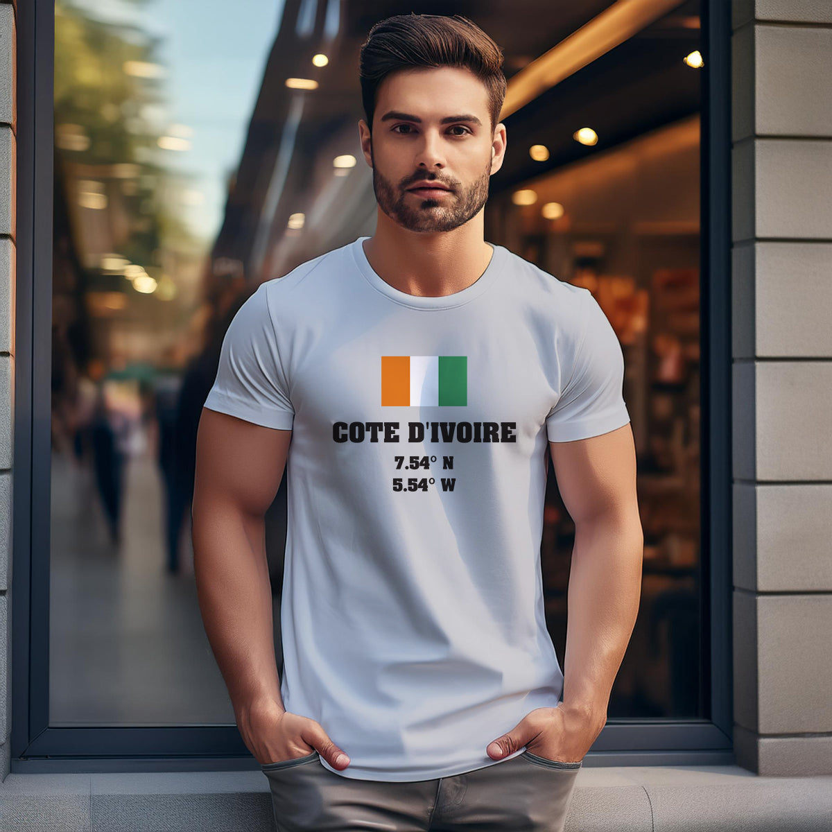 Cote dIvoire Latitude Longitude Men Unisex T-Shirt