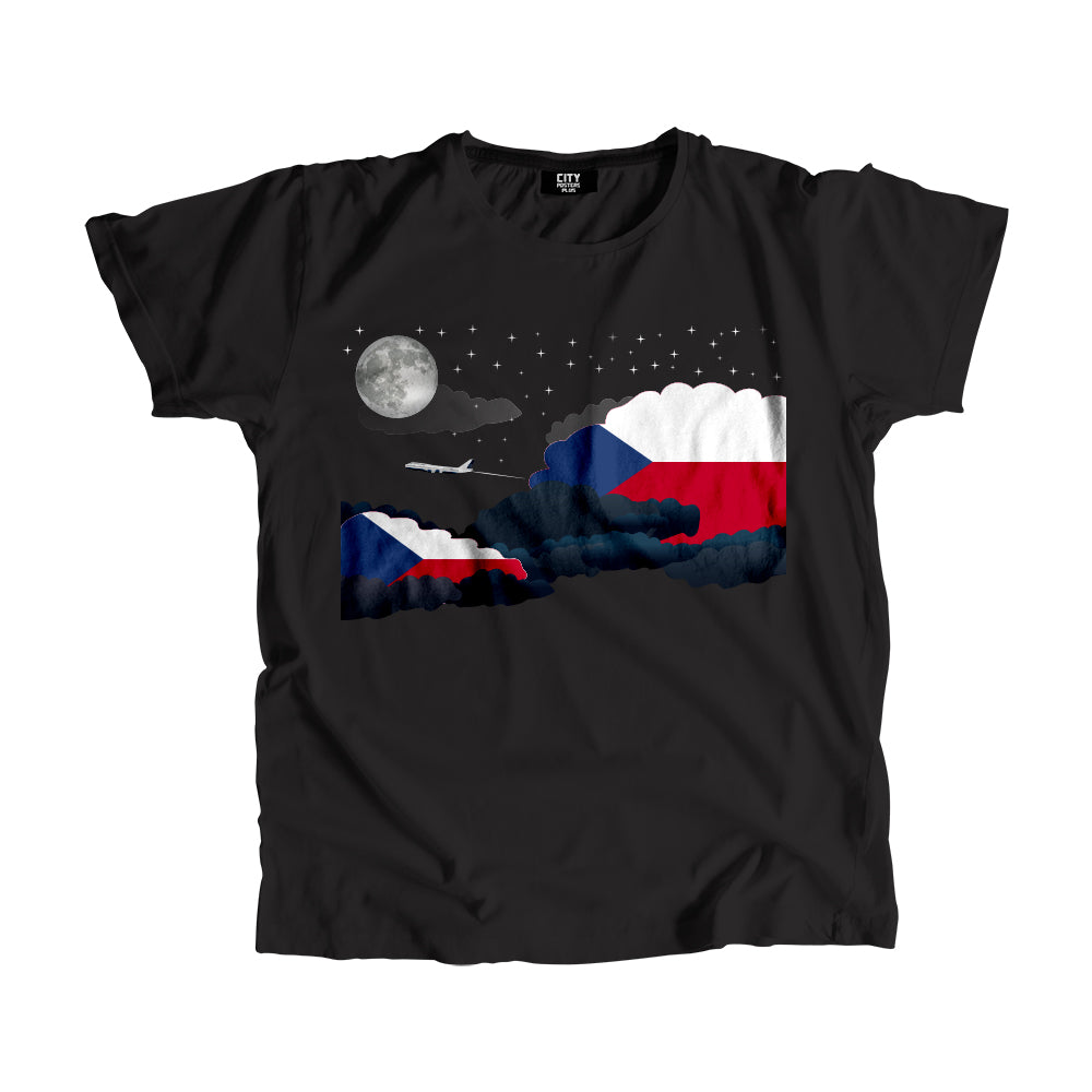 Czech Republic Night Clouds Men Unisex T-Shirt