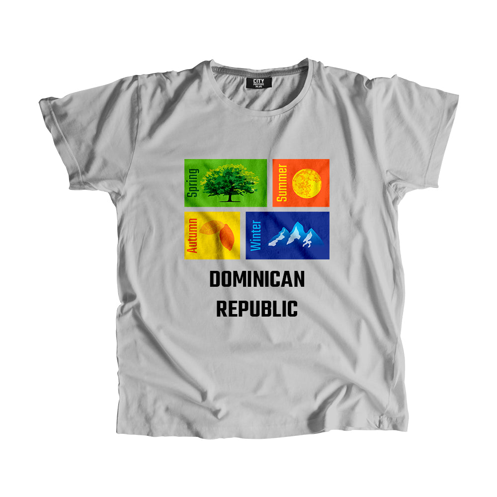 DOMINICAN REPUBLIC Seasons Men Unisex T-Shirt (Melange Grey)