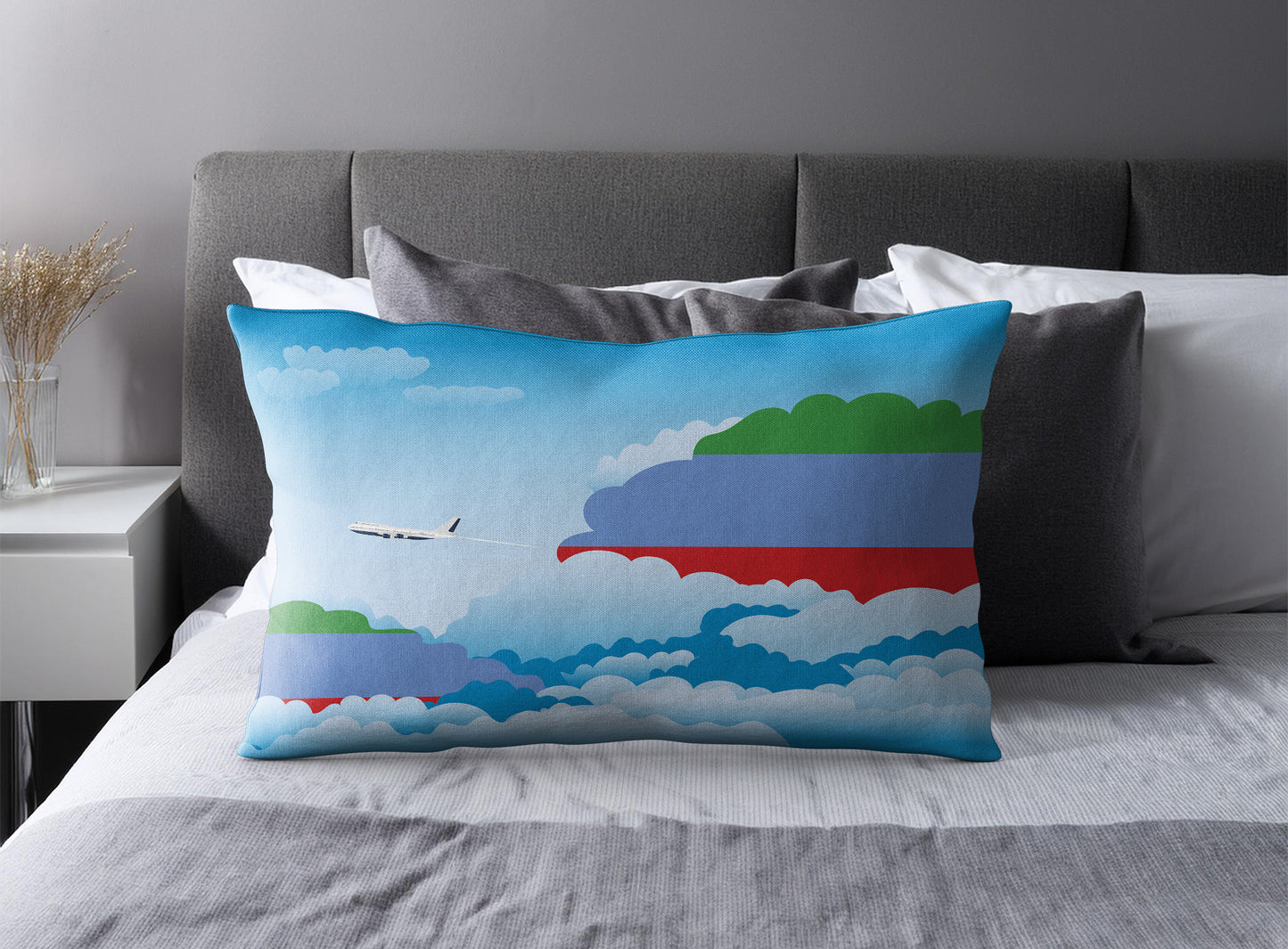 Dagestan Day Clouds Pillow Case and Pillow Throw