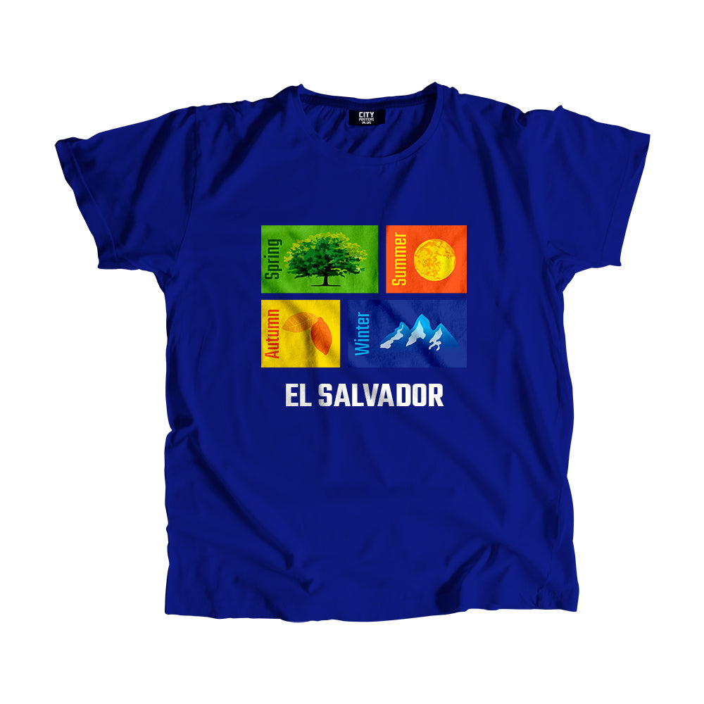 EL SALVADOR Seasons Men Unisex T-Shirt (Royal Blue)