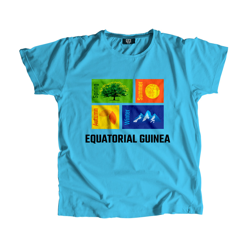 EQUATORIAL GUINEA Seasons Men Unisex T-Shirt (Sky Blue)