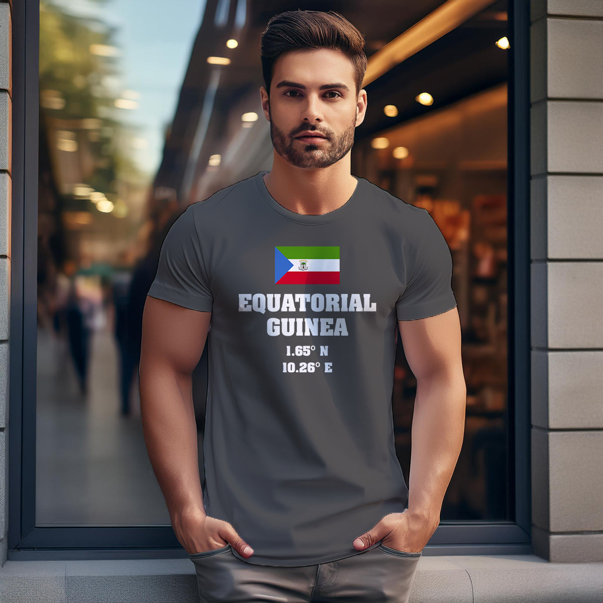 Equatorial Guinea Latitude Longitude Men Unisex T-Shirt