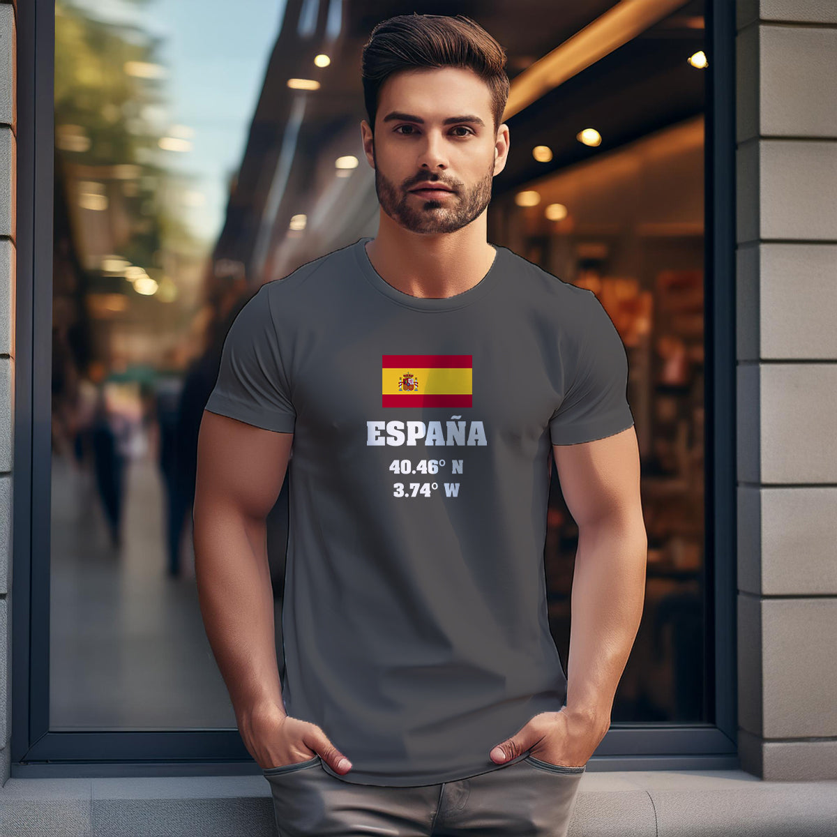 Espana Latitude Longitude Men Unisex T-Shirt