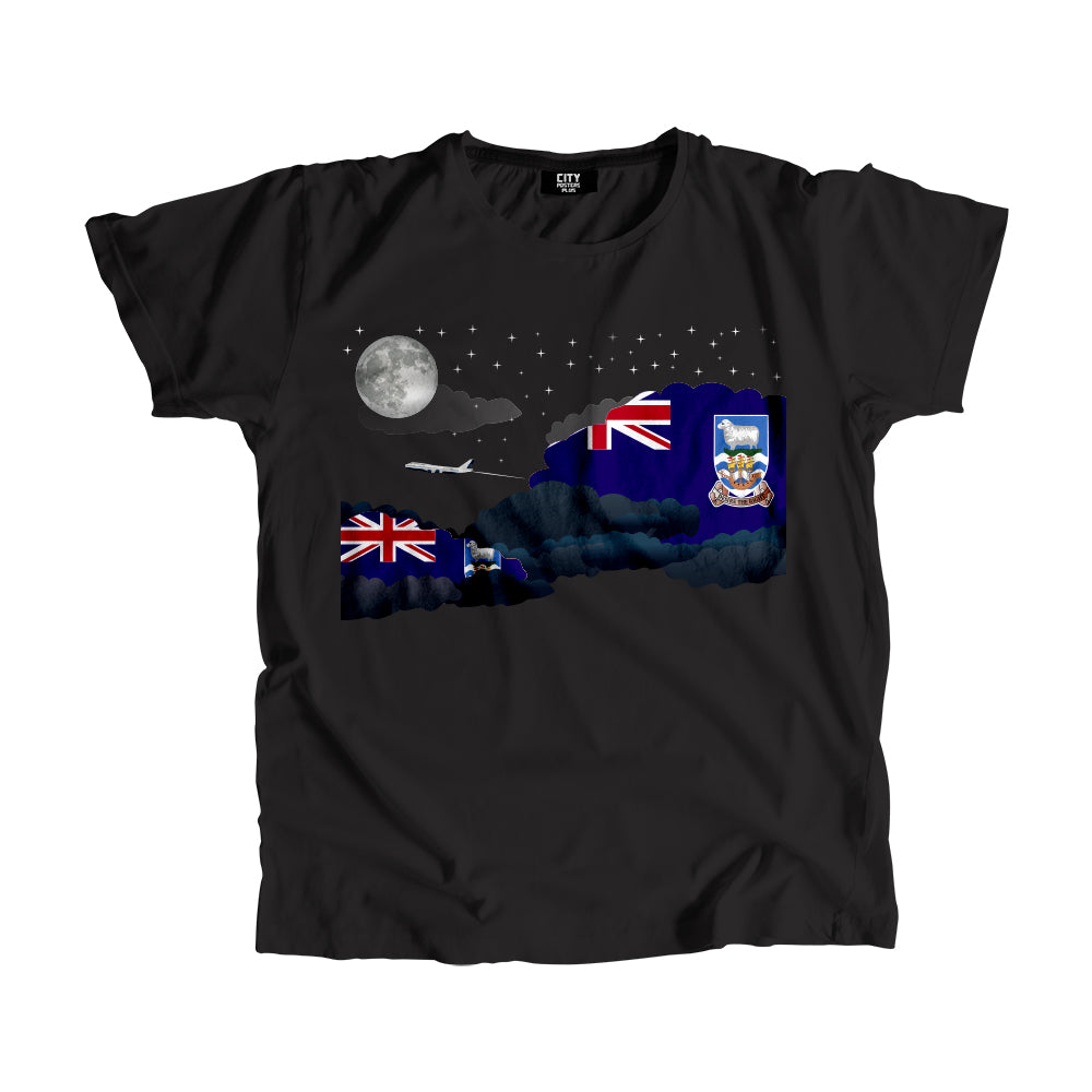 Falkland Islands Night Clouds Men Unisex T-Shirt