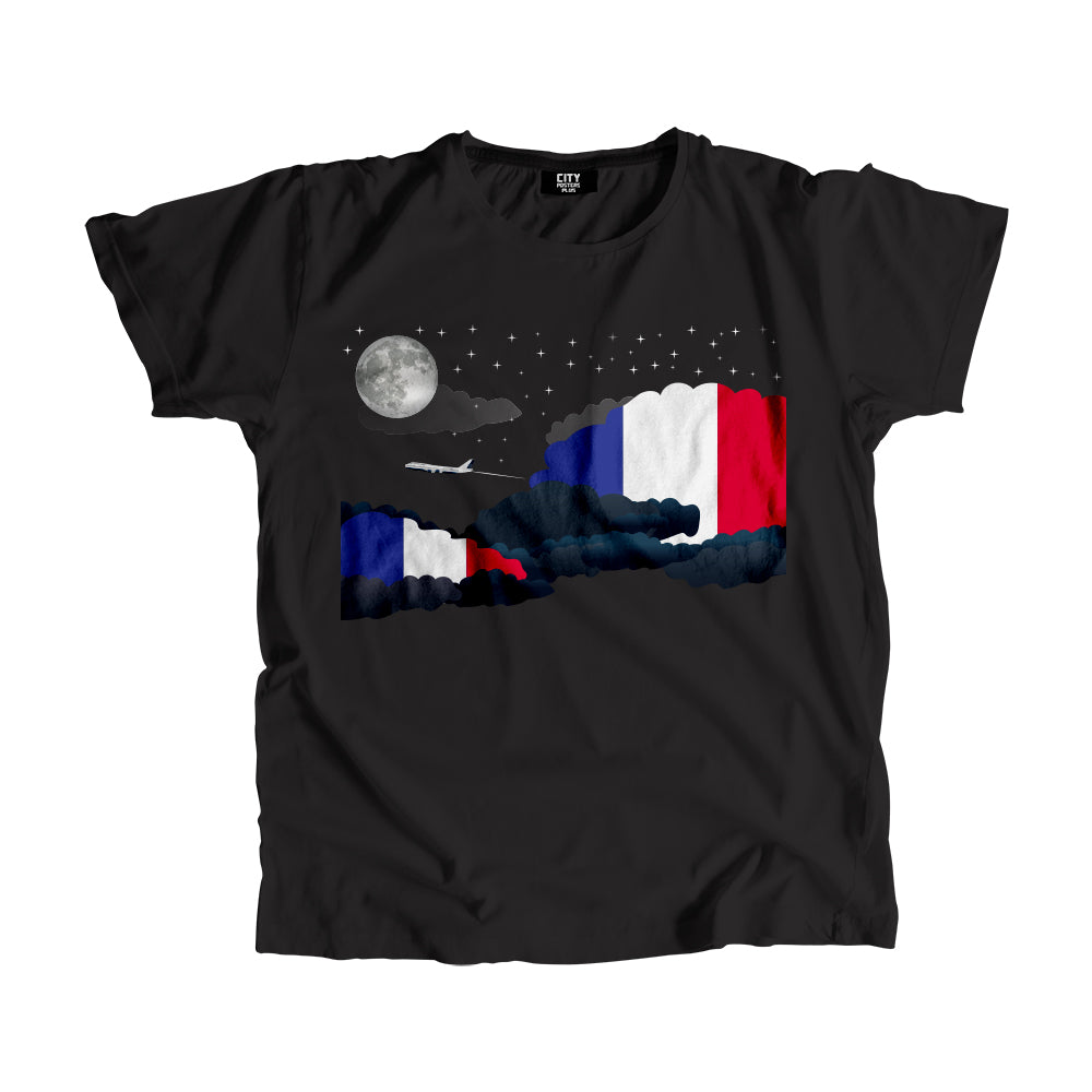 France Night Clouds Men Unisex T-Shirt