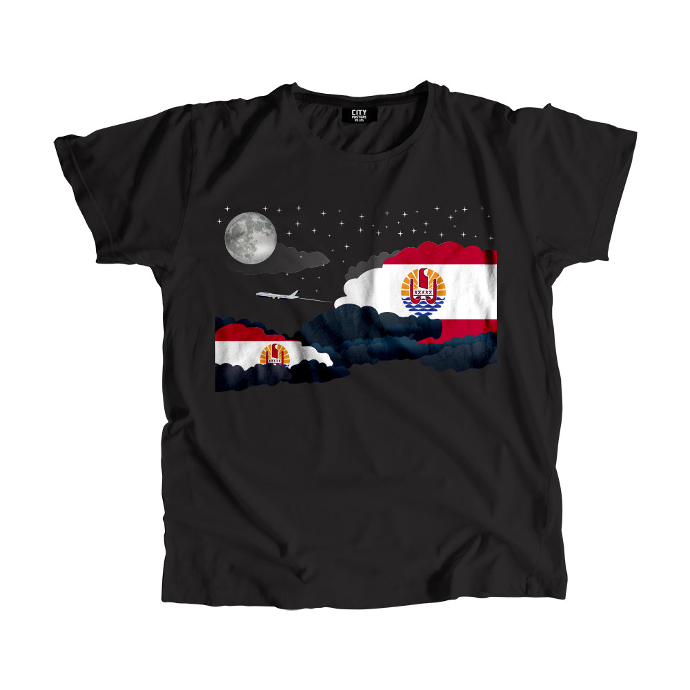French Polynesia Night Clouds Men Unisex T-Shirt