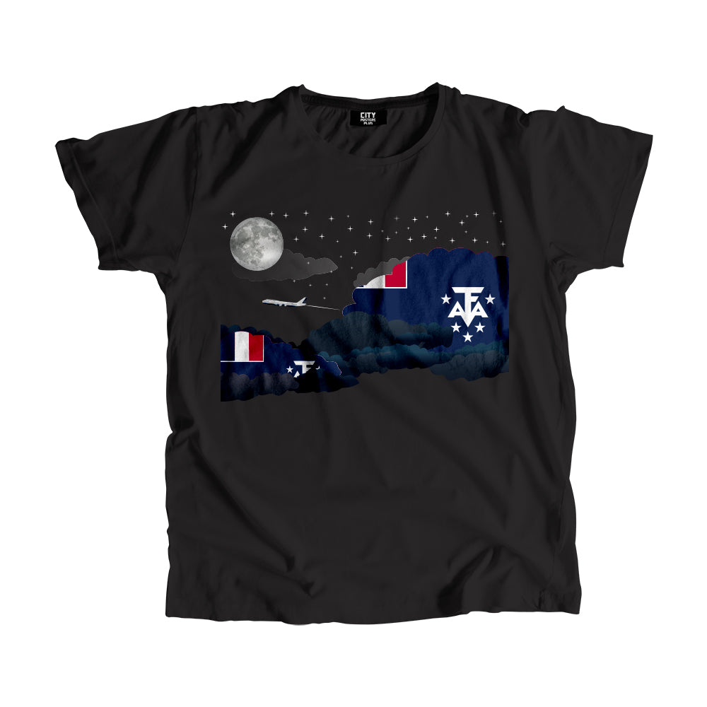French Southern and Antarctic Lands Night Clouds Men Unisex T-Shirt