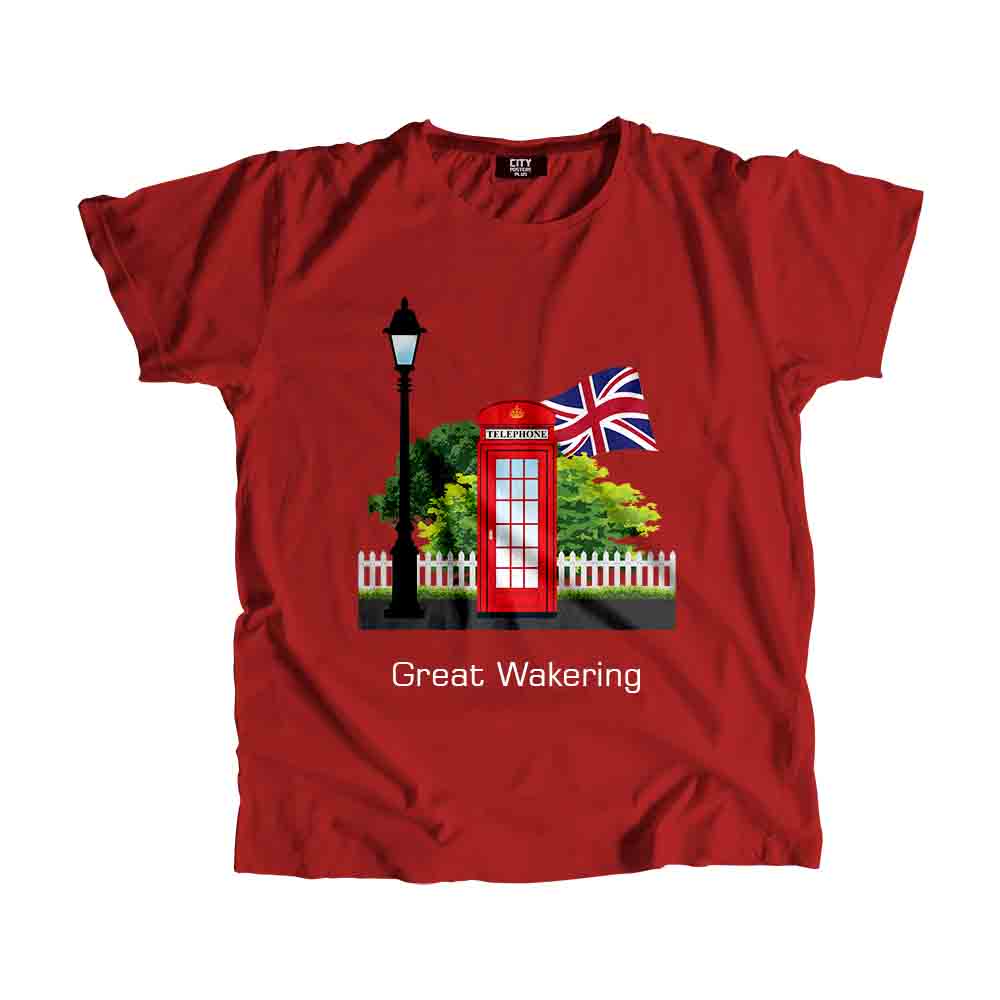 Great Wakering Red Telephone Box Men Unisex T-Shirt