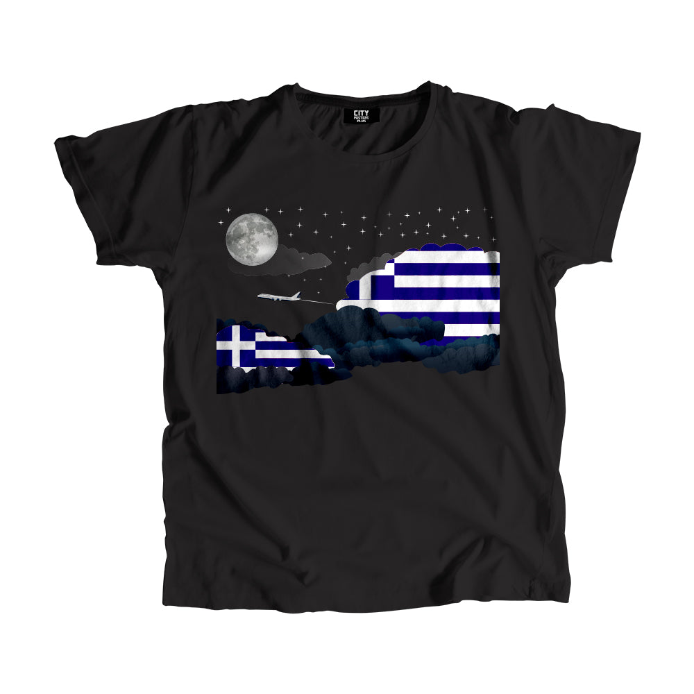 Greece Night Clouds Men Unisex T-Shirt