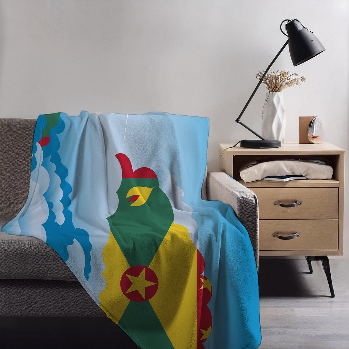 Grenada Day Clouds Blanket Throw