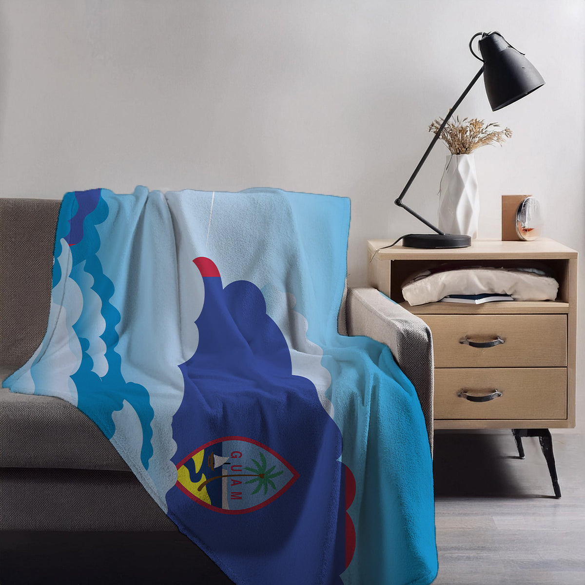Guam Day Clouds Blanket Throw