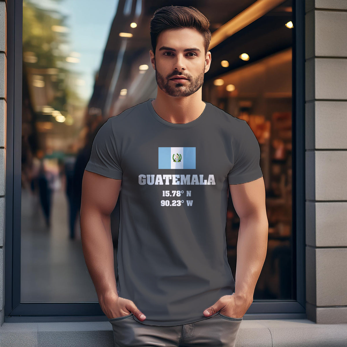 Guatemala Latitude Longitude Men Unisex T-Shirt