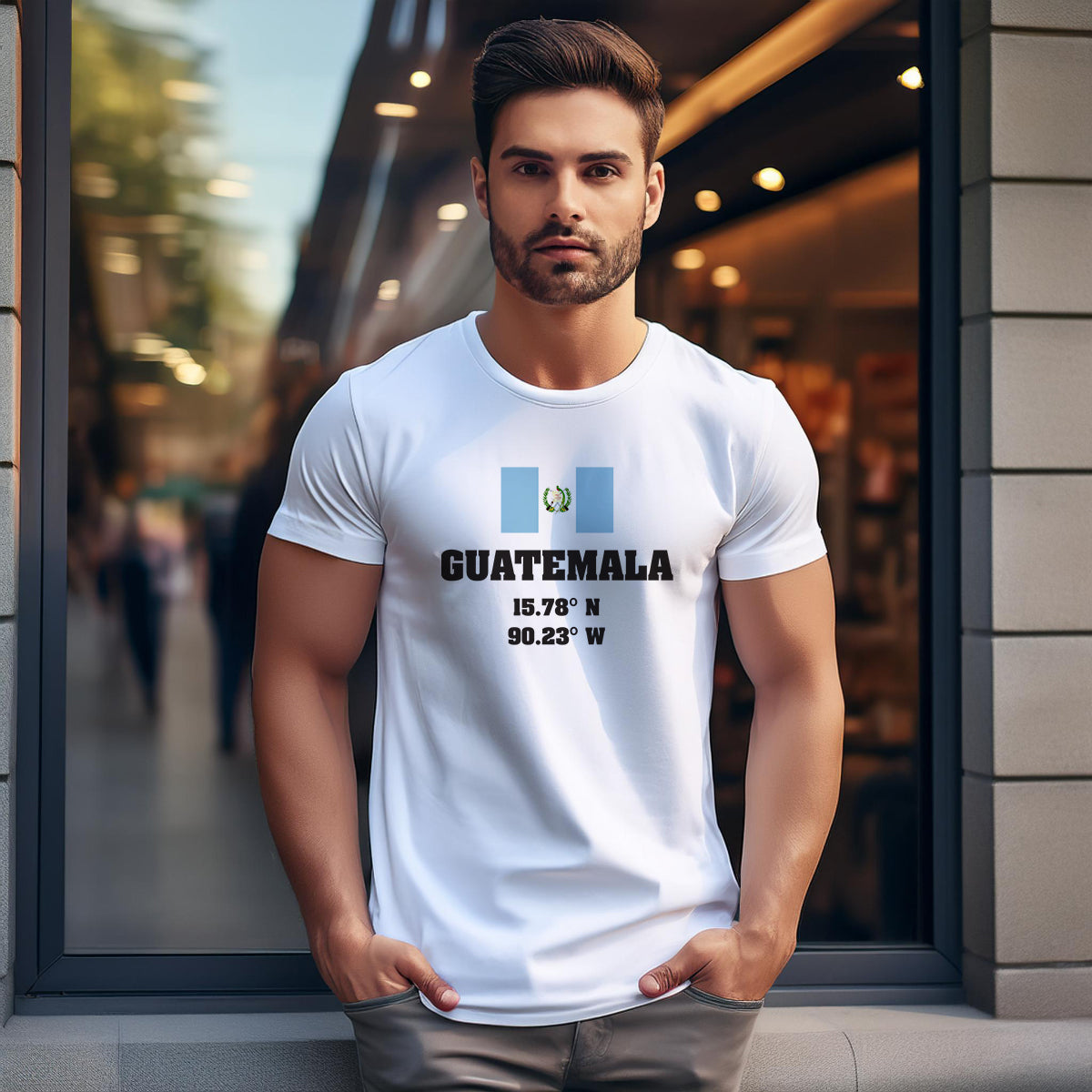Guatemala Latitude Longitude Men Unisex T-Shirt