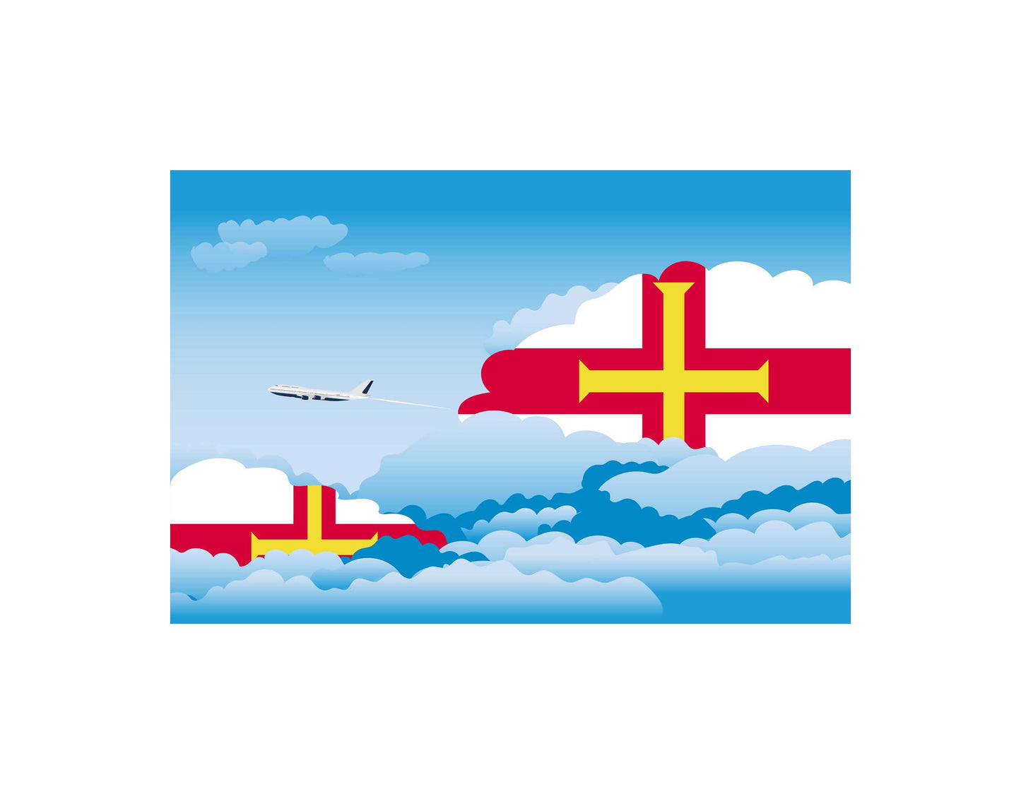 Guernsey Day Clouds Blanket Throw