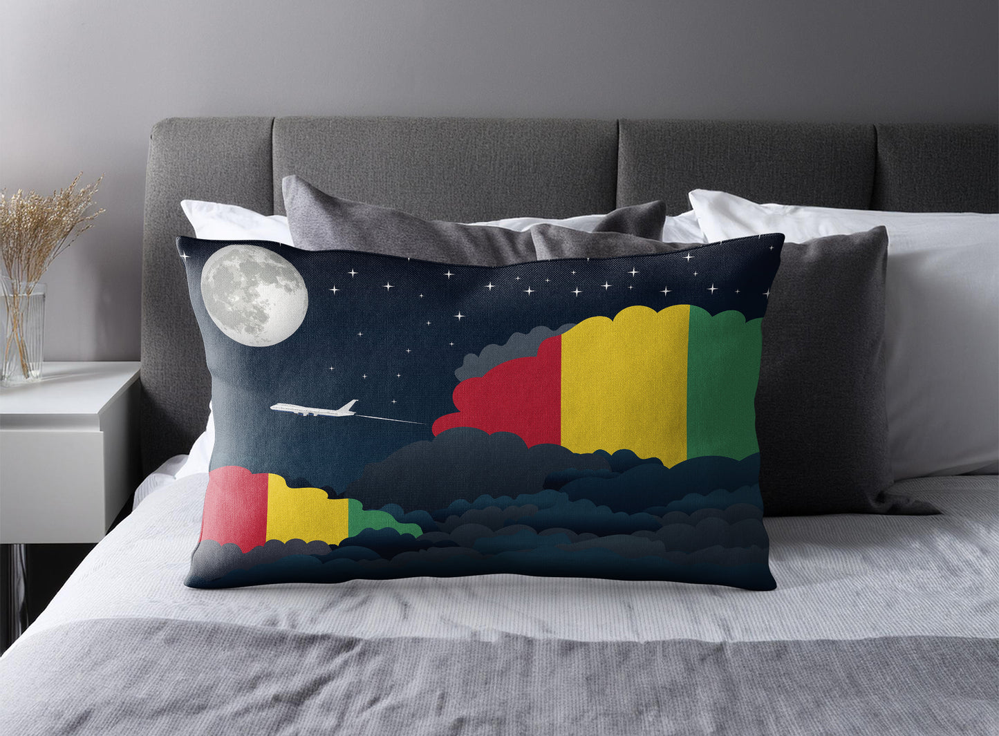 Guinea Night Clouds Pillow Case and Pillow Throw