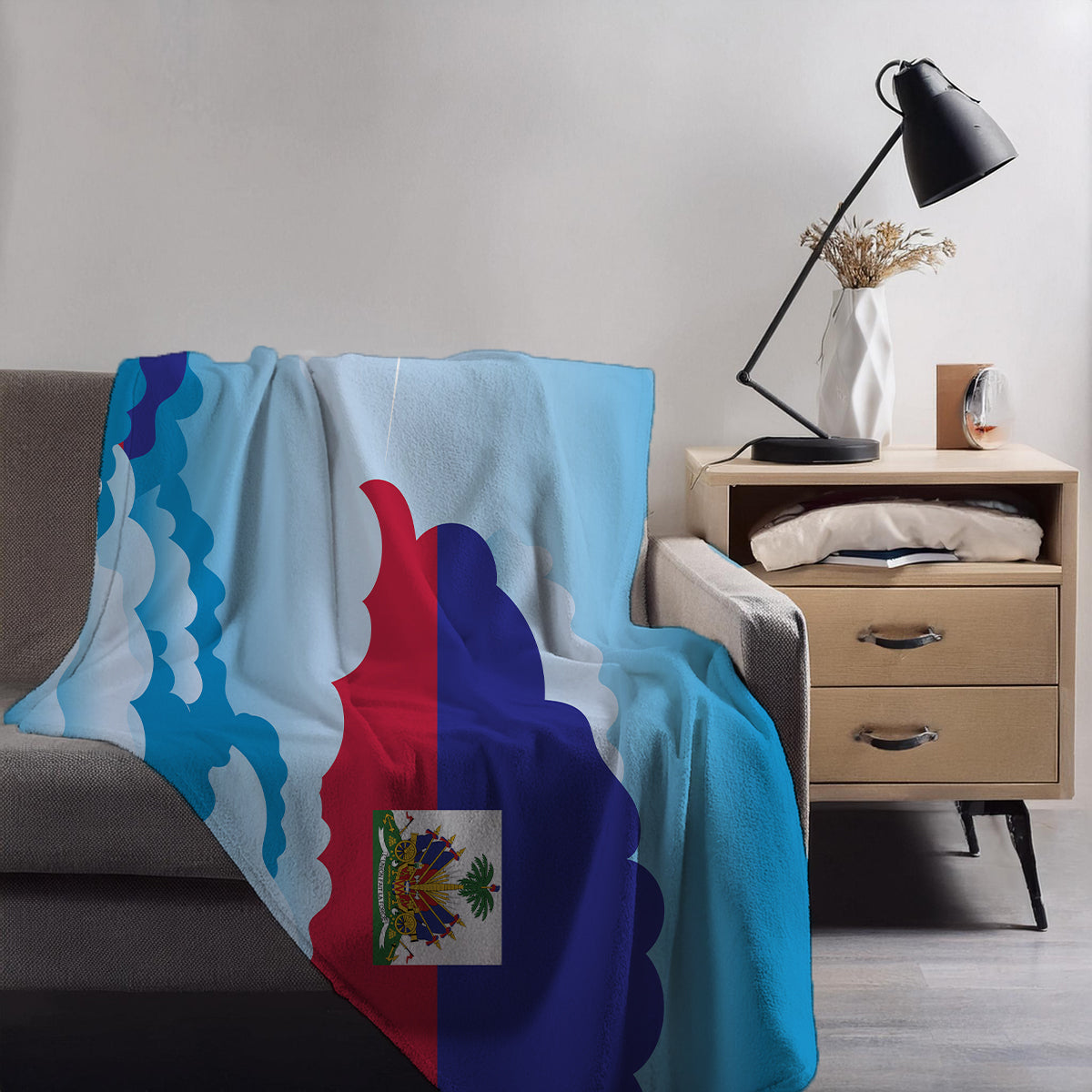 Haiti Day Clouds Blanket Throw