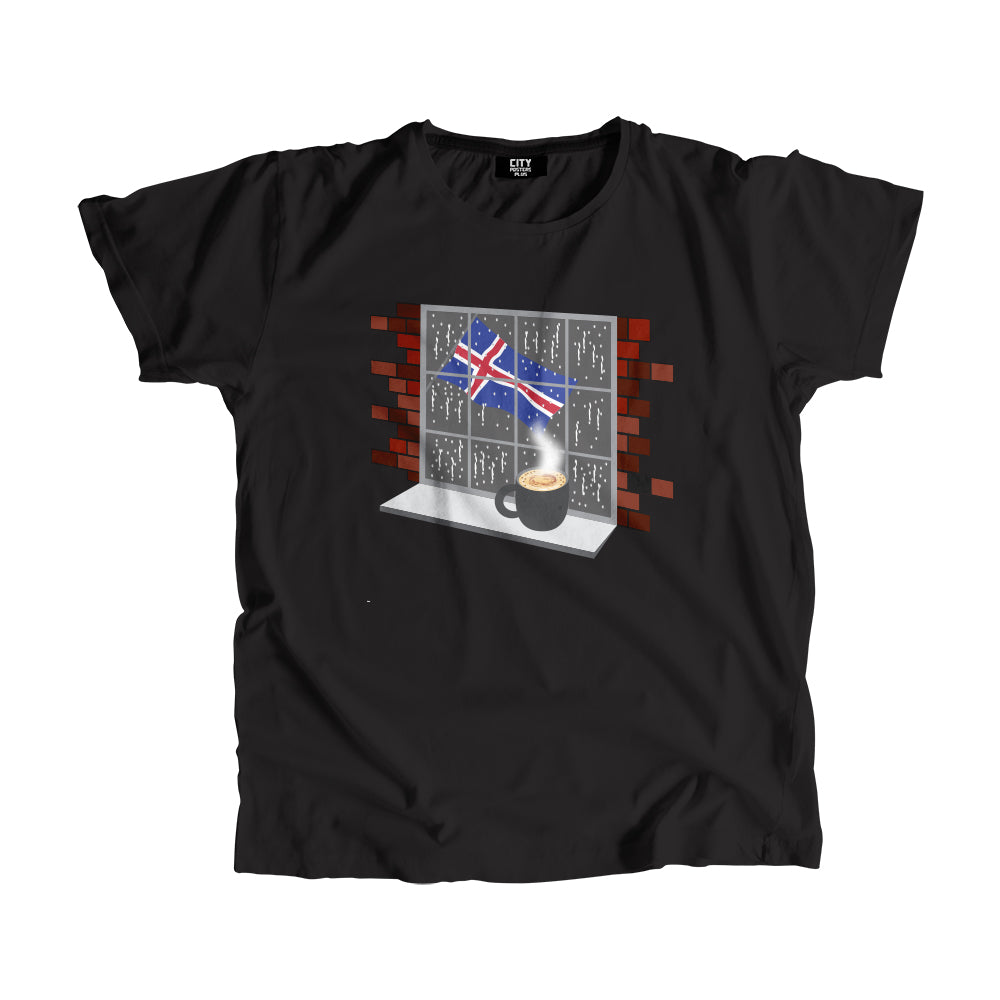 Iceland Coffee Rain Men Unisex T-Shirt