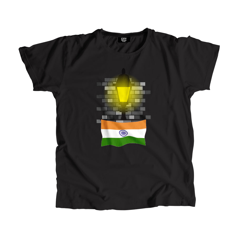 India Street Lamp Bricks Men Unisex T-Shirt