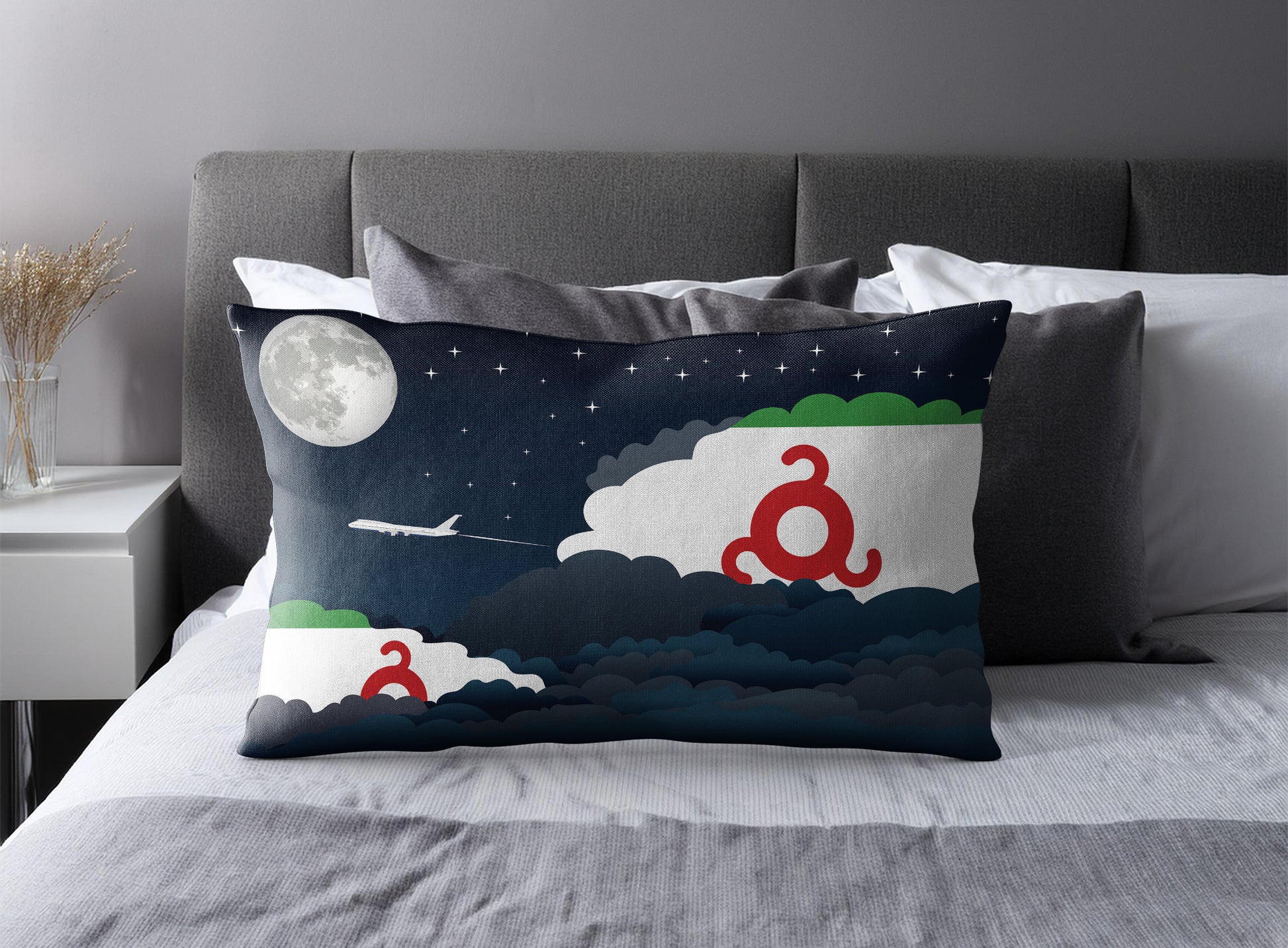 Ingushetia Night Clouds Pillow Case and Pillow Throw