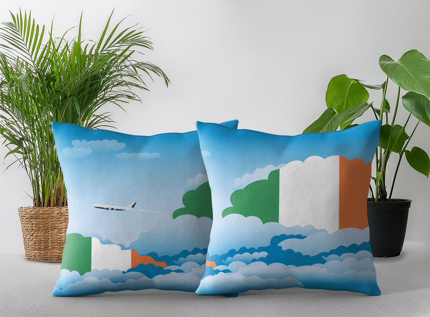 Ireland Day Clouds Pillow Case and Pillow Throw