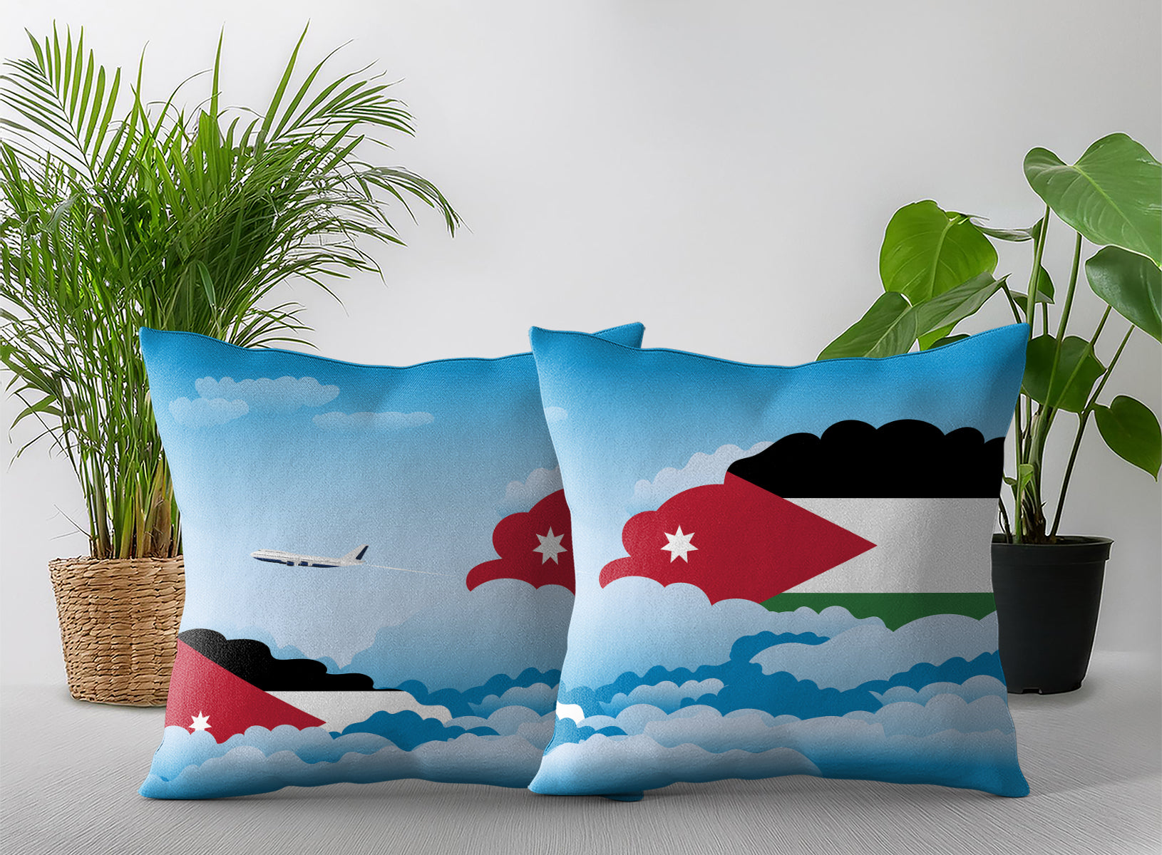 Jordan Day Clouds Pillow Case and Pillow Throw