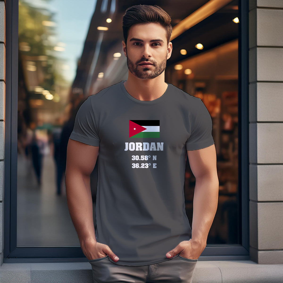Jordan Latitude Longitude Men Unisex T-Shirt