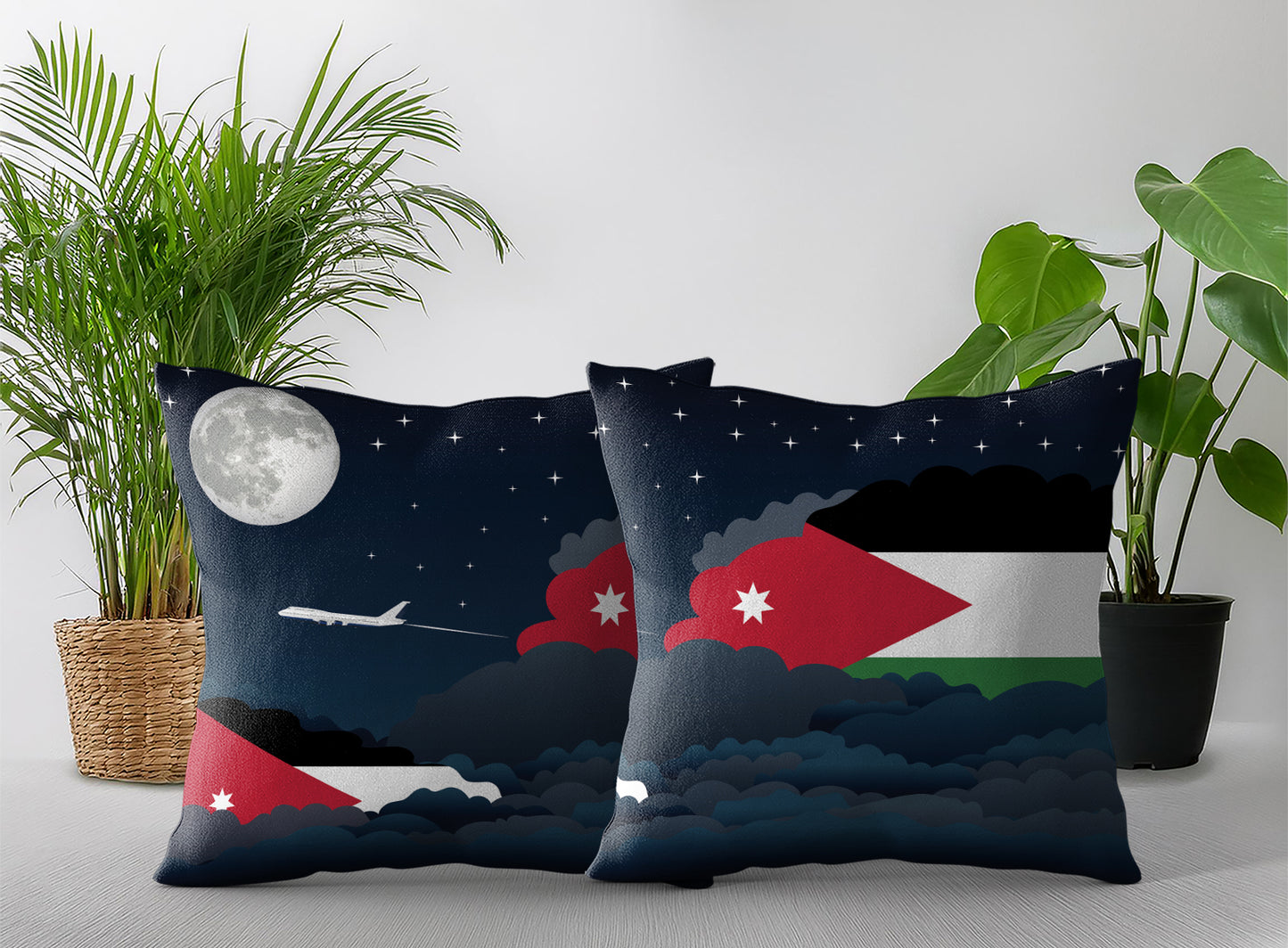 Jordan Night Clouds Pillow Case and Pillow Throw
