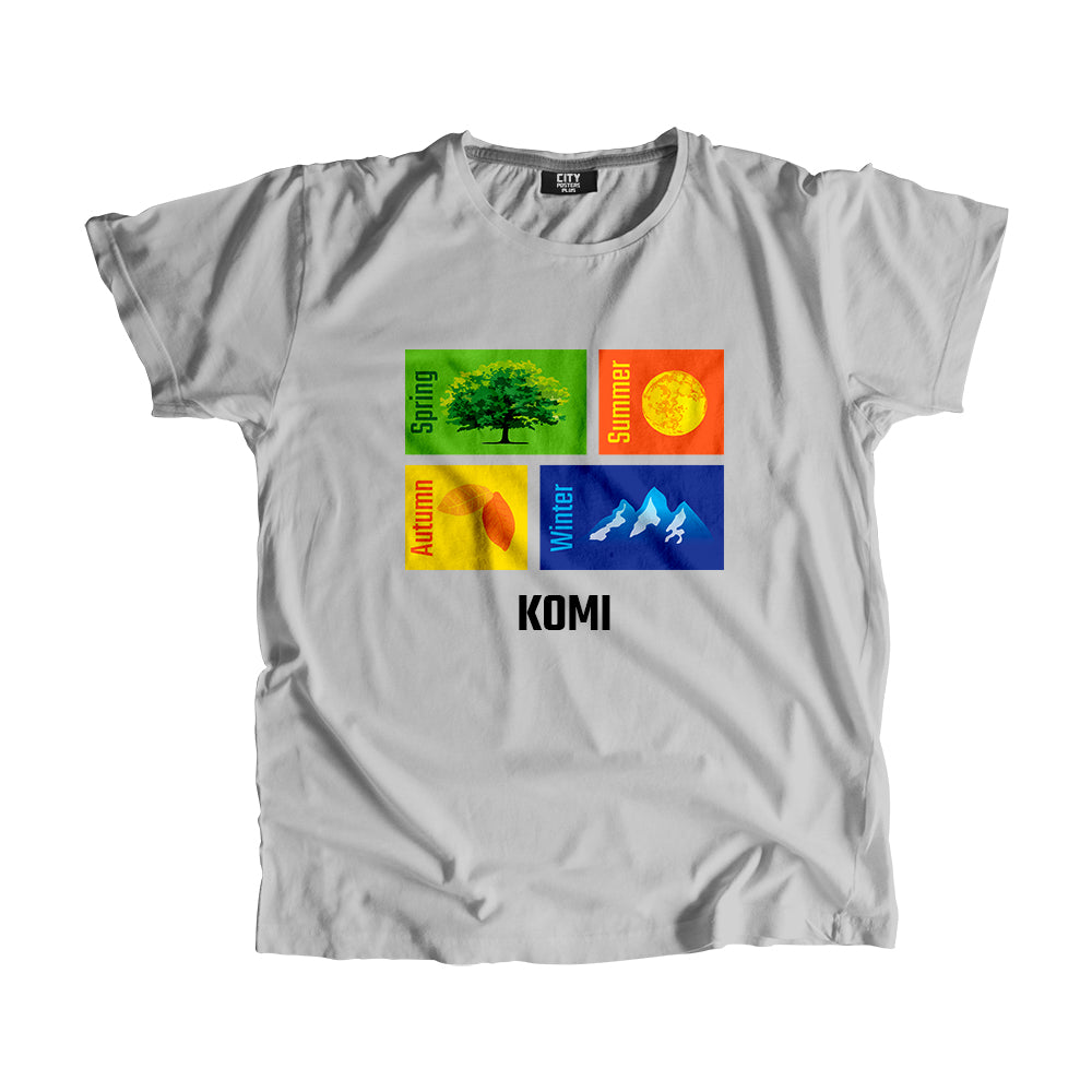KOMI Seasons Men Unisex T-Shirt (Melange Grey)