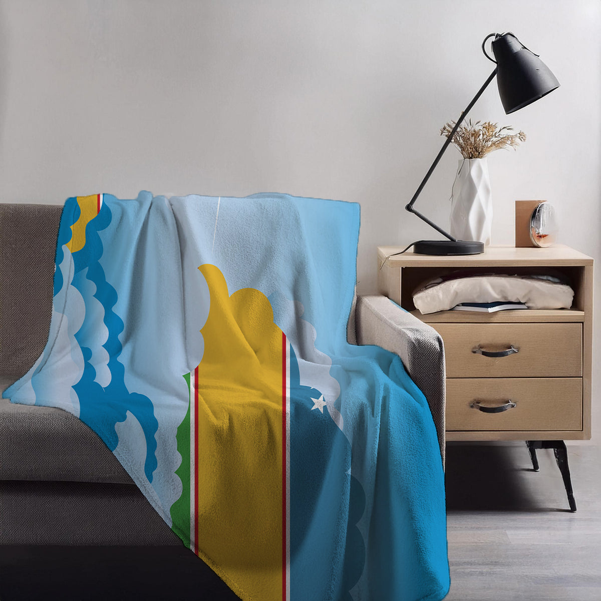 Karakalpakstan Day Clouds Blanket Throw