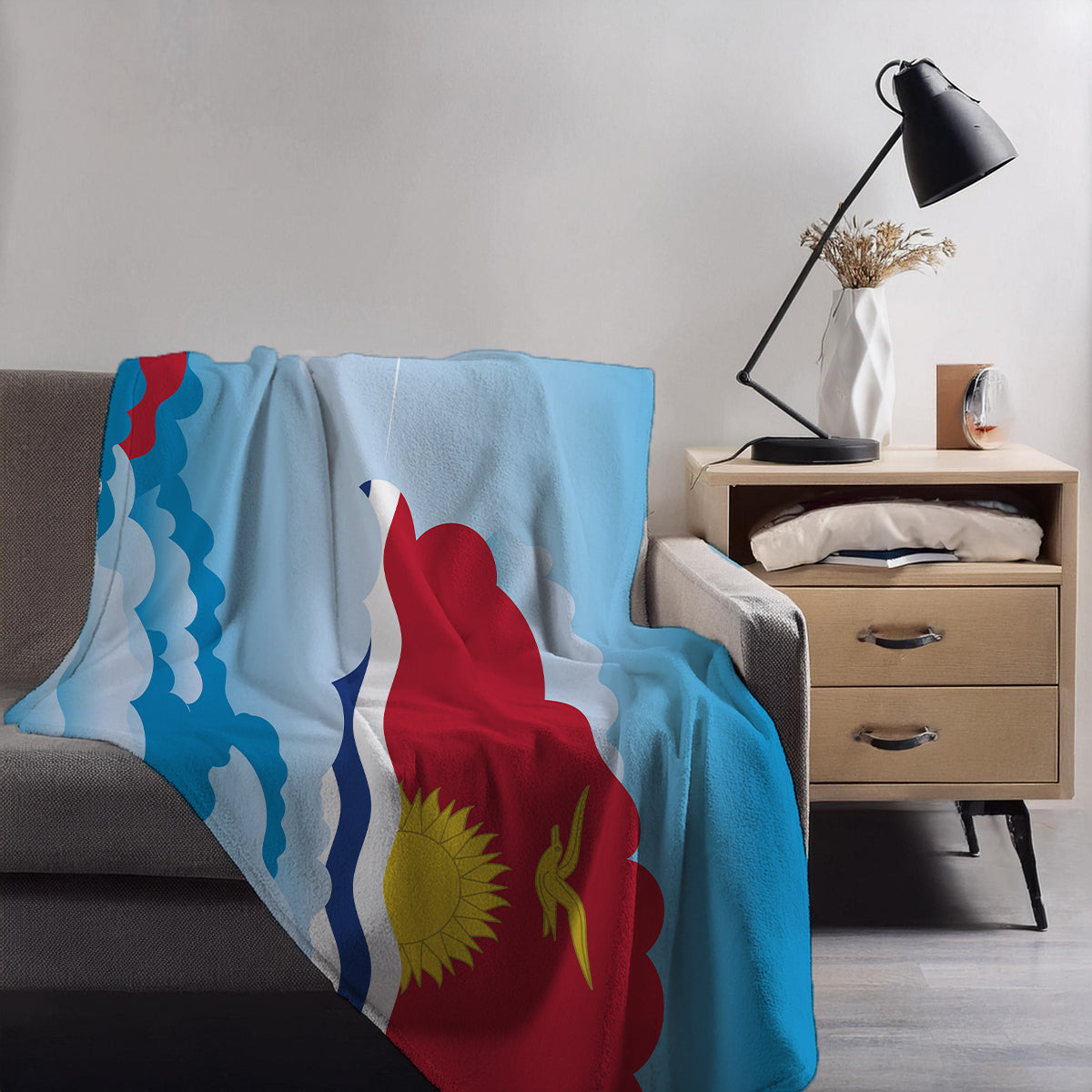 Kiribati Day Clouds Blanket Throw