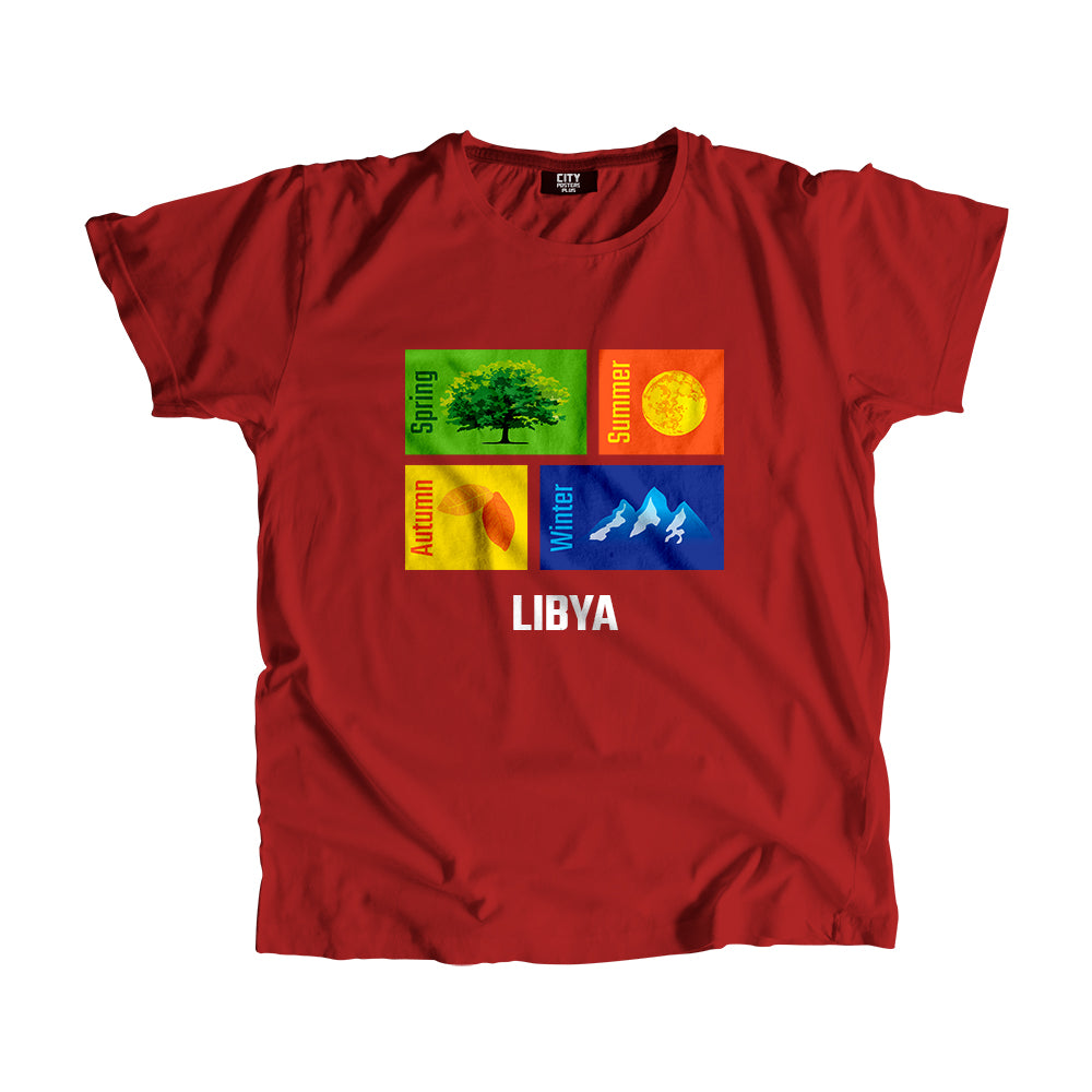 LIBYA Seasons Men Unisex T-Shirt (Red)