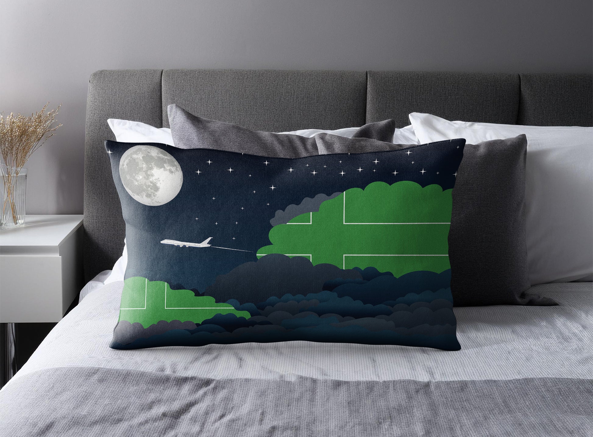 Ladonia Night Clouds Pillow Case and Pillow Throw