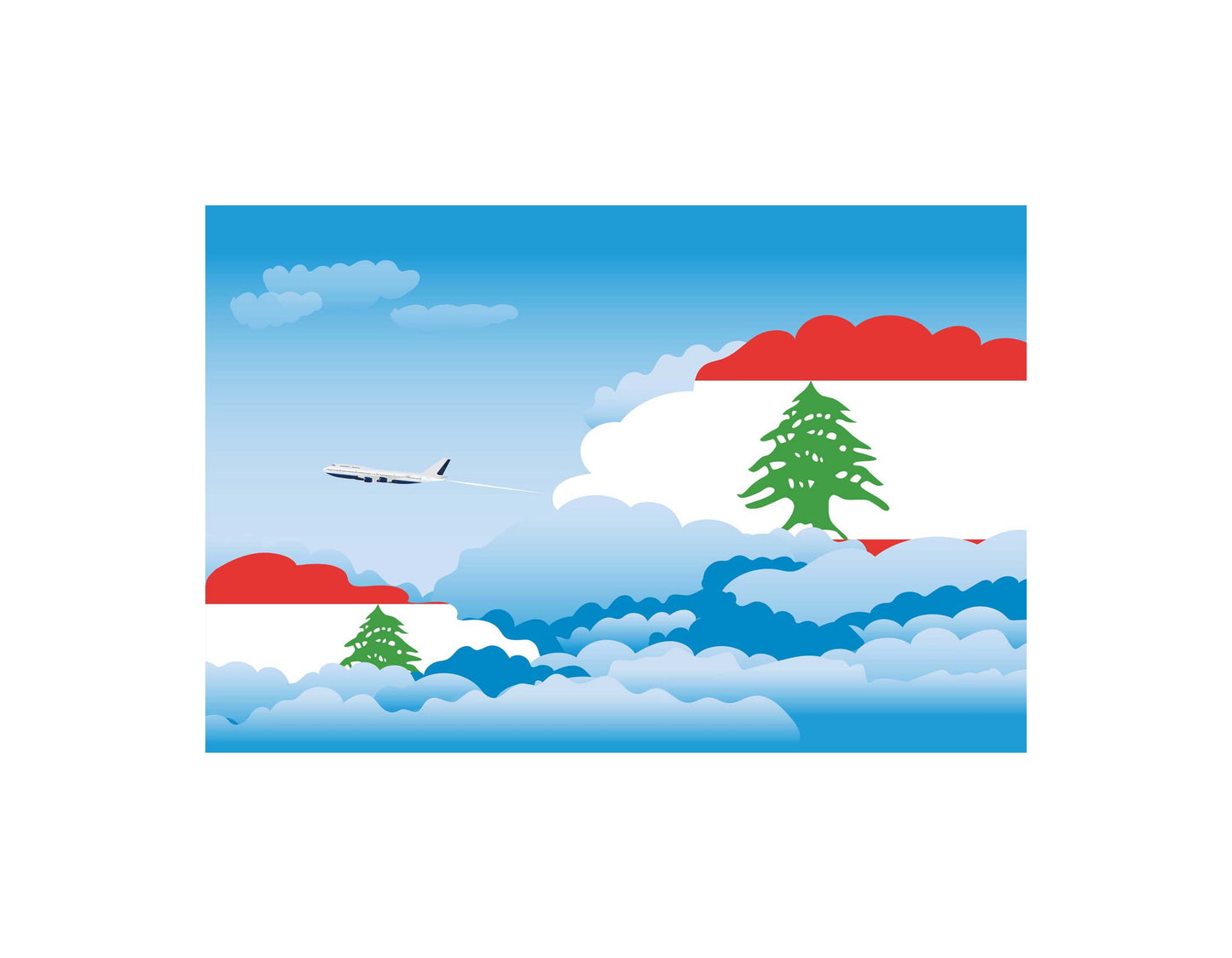 Lebanon Day Clouds Blanket Throw