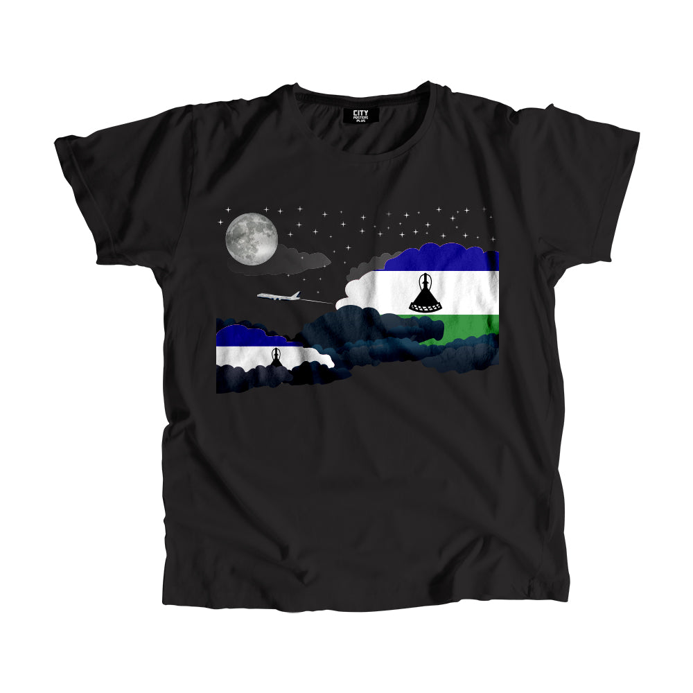 Lesotho Night Clouds Men Unisex T-Shirt