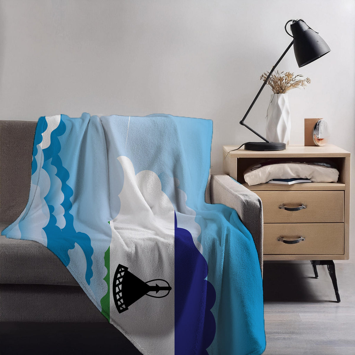 Lesotho Day Clouds Blanket Throw