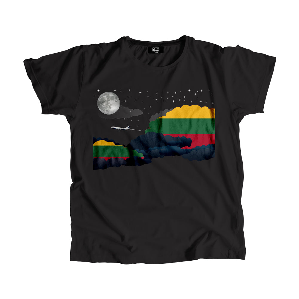 Lithuania Night Clouds Men Unisex T-Shirt