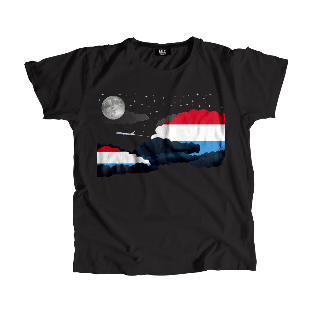 Luxembourg Night Clouds Men Unisex T-Shirt
