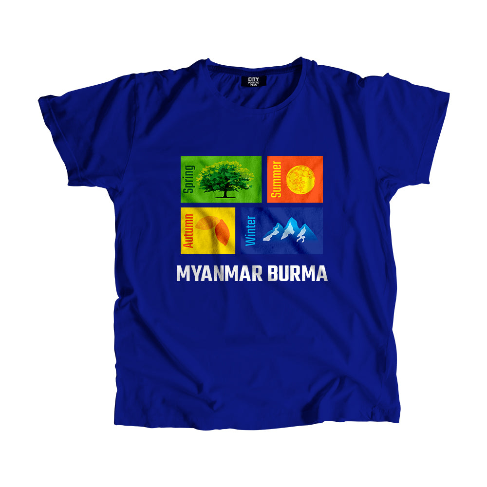 MYANMAR BURMA Seasons Men Unisex T-Shirt (Royal Blue)