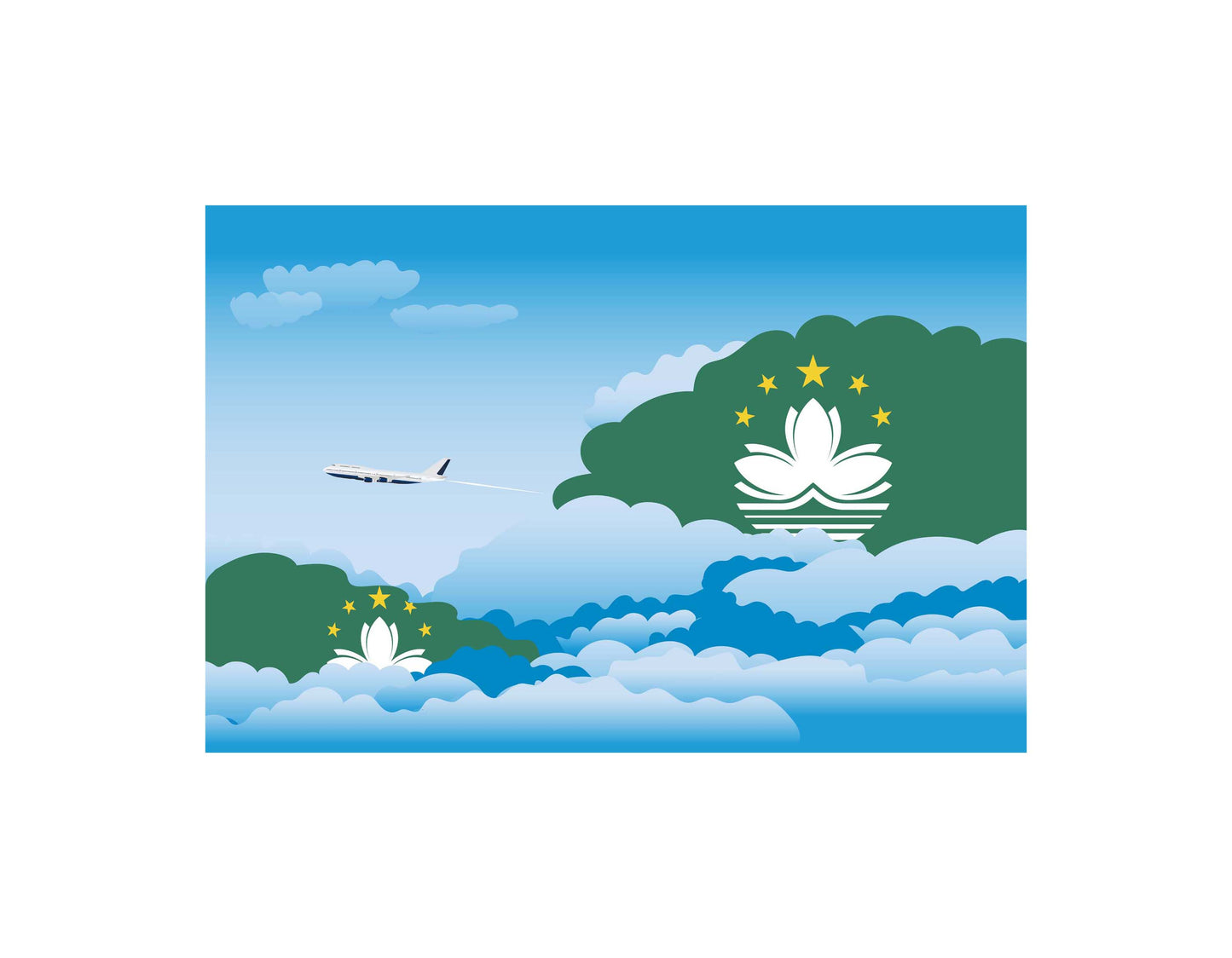 Macau Day Clouds Blanket Throw
