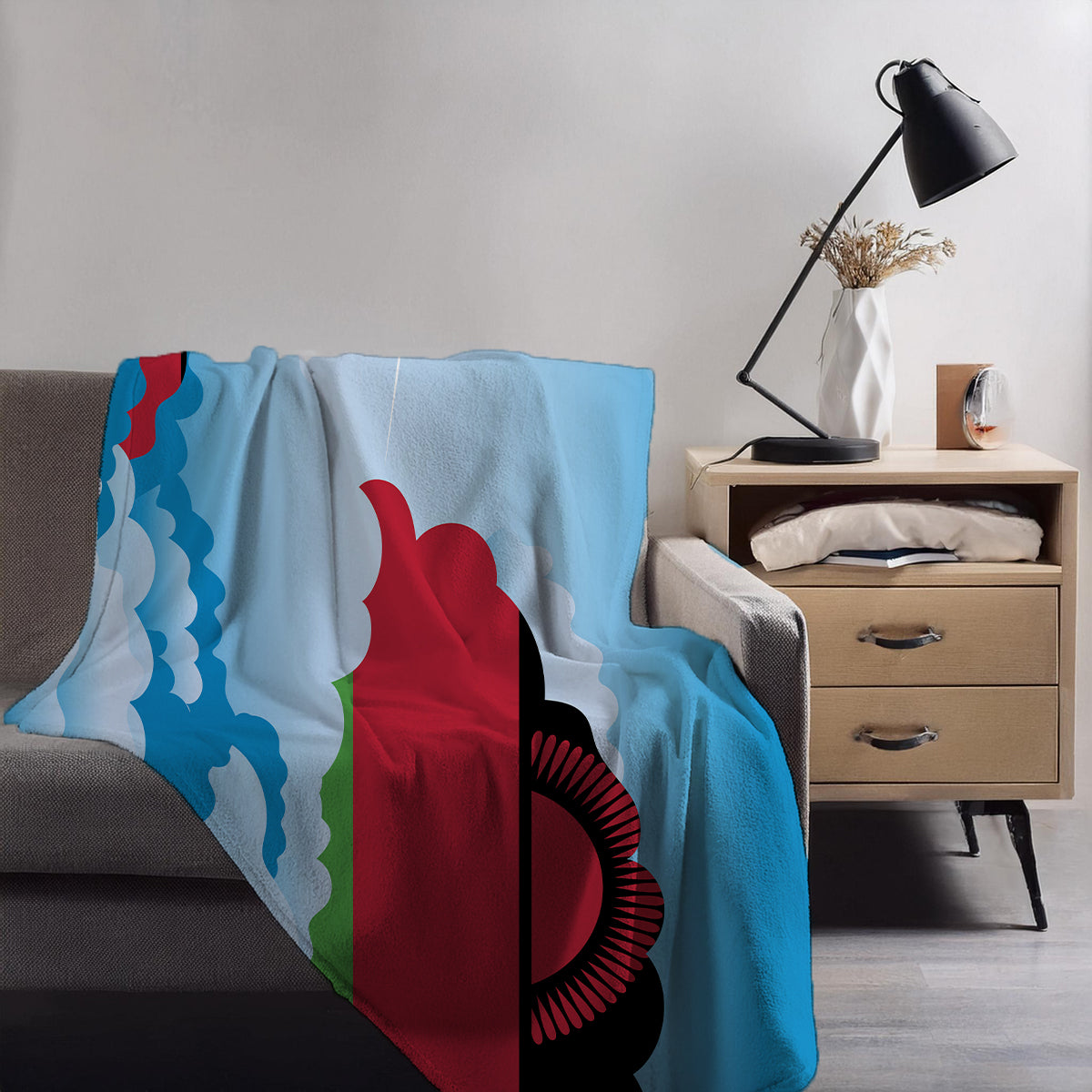 Malawi Day Clouds Blanket Throw